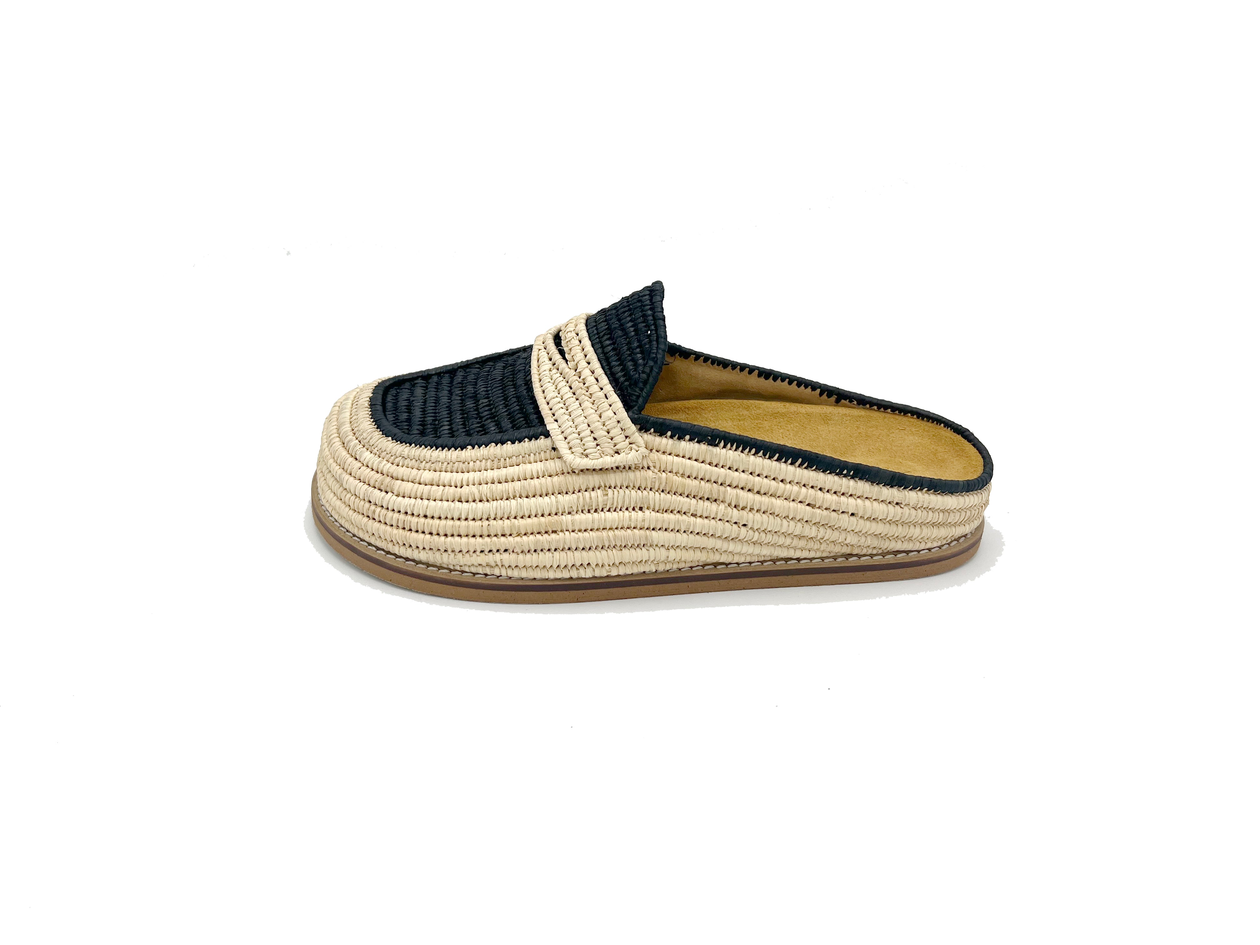 Contre-Allée Californie mule raphia naturel