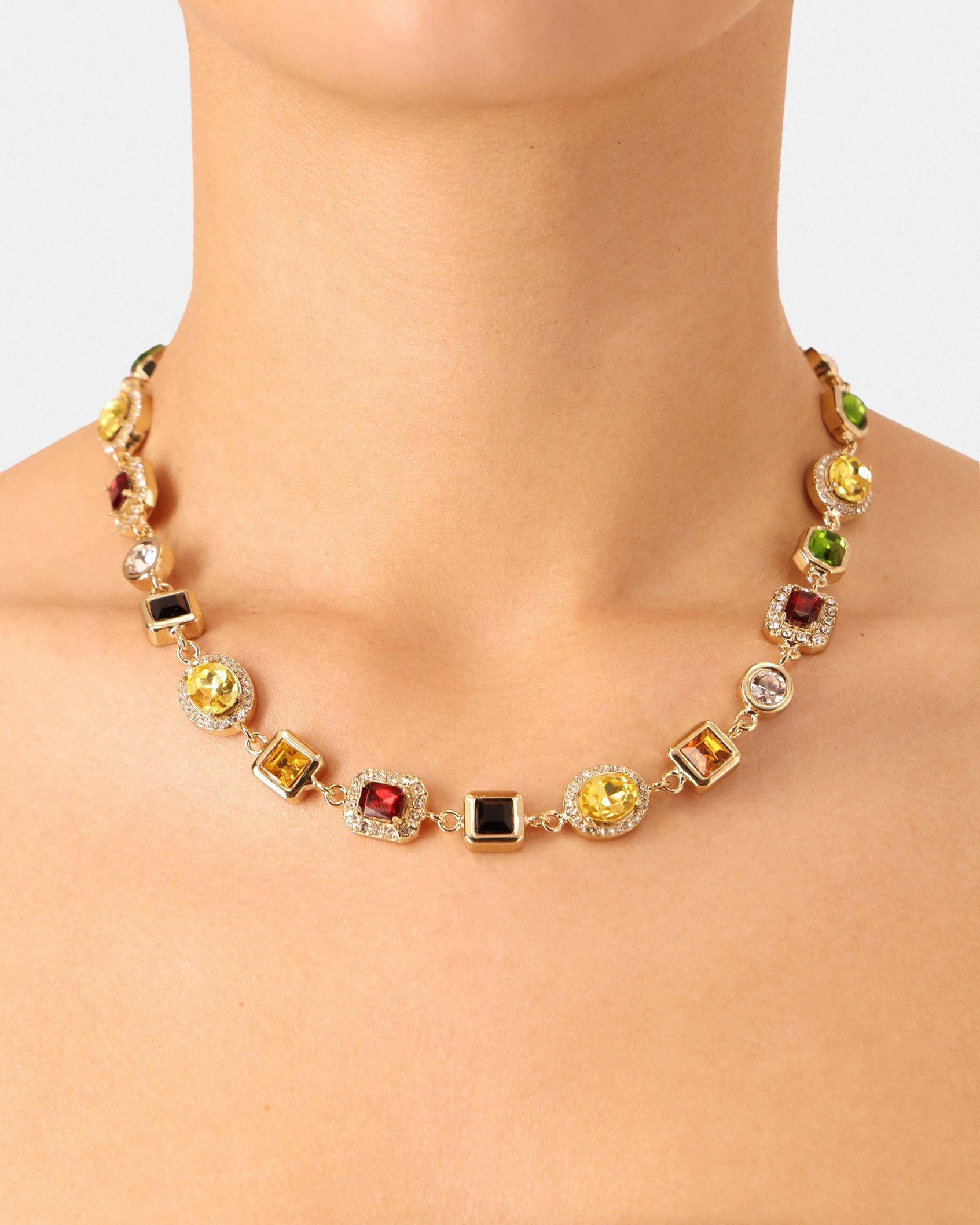 Nodaleto Gemma collier choker pierres multicolores