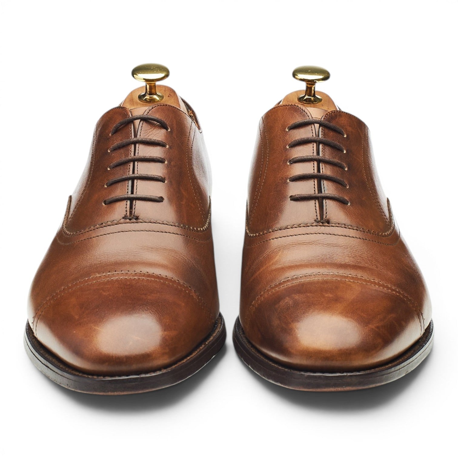 Barker Cap Toe richelieu cuir marron pointure UK 8