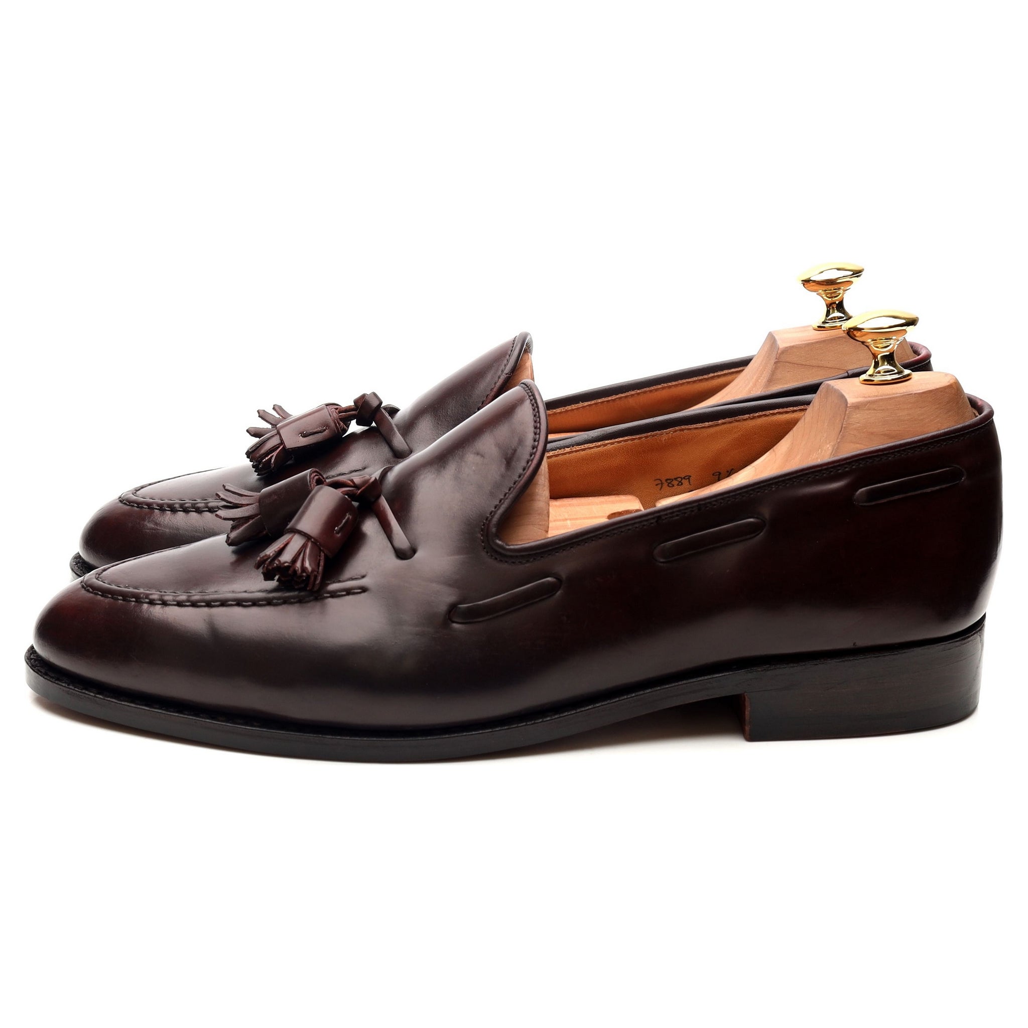 New & Lingwood mocassins cordovan bordeaux pointure UK 9,5