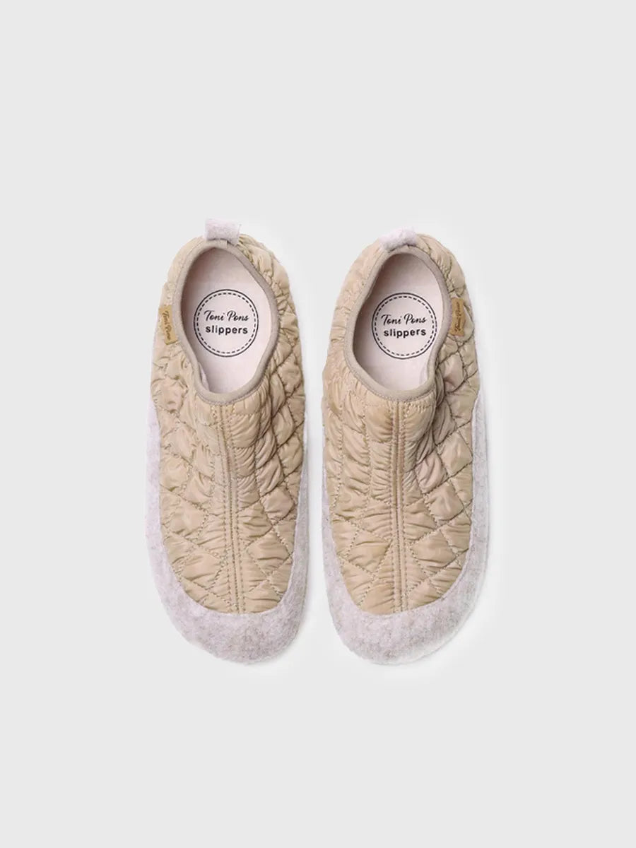 Toni Pons Mare-UM pantoufles femme feutre beige