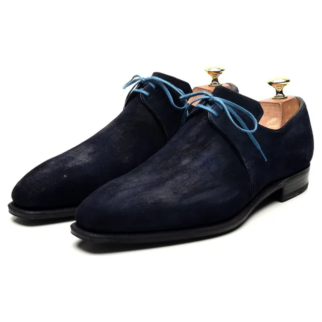 Corthay Arca derbys daim bleu marine UK 8