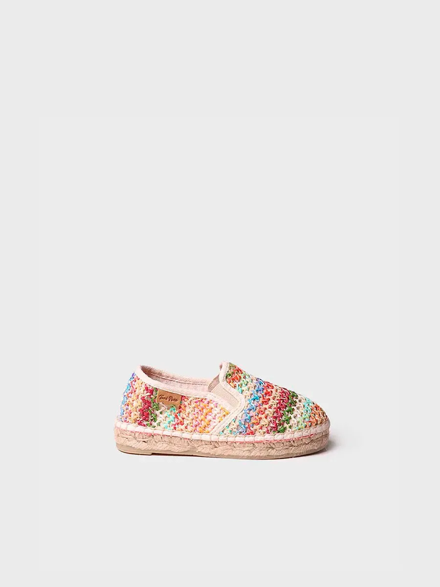 Toni Pons Efes-NZ espadrilles garçon raphia multicolore