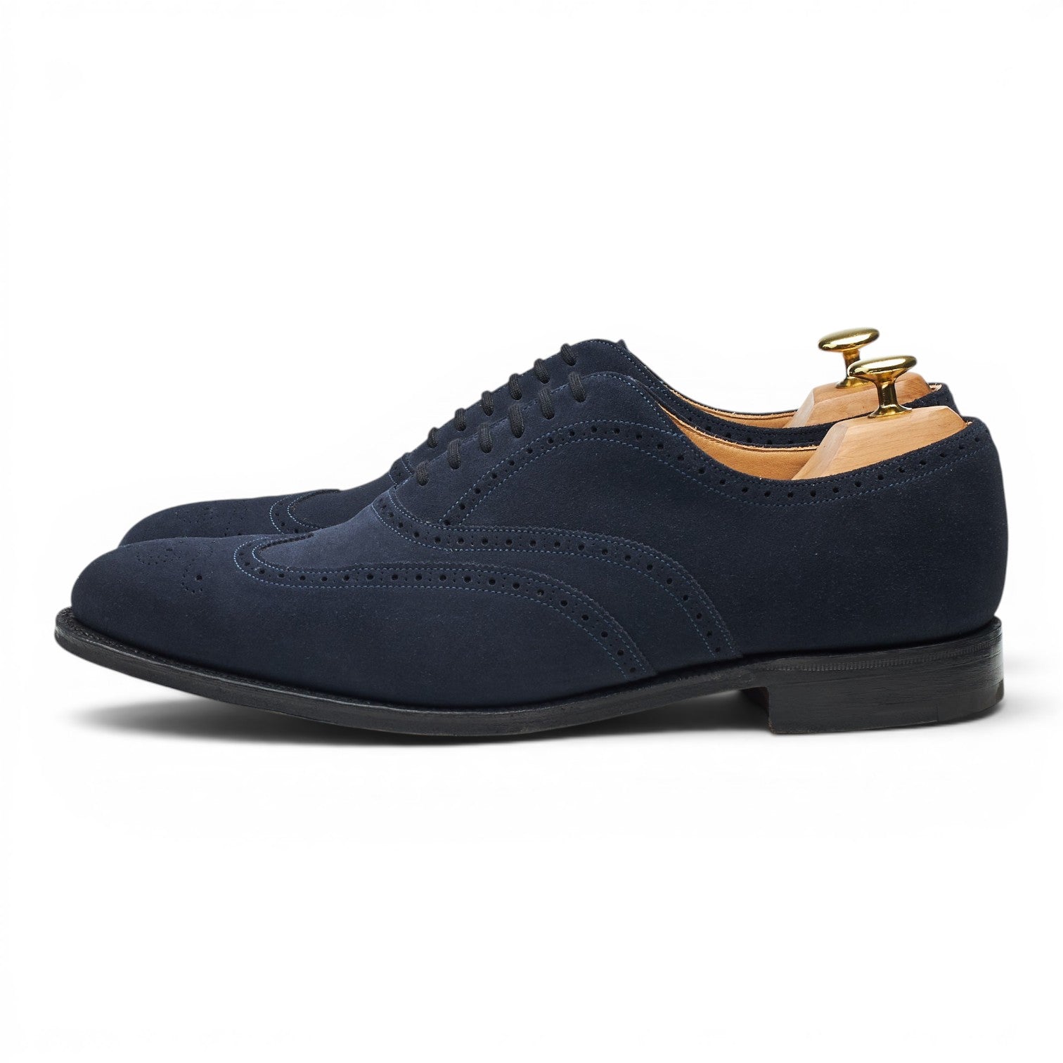 Church's Berlin richelieu daim bleu marine UK 8