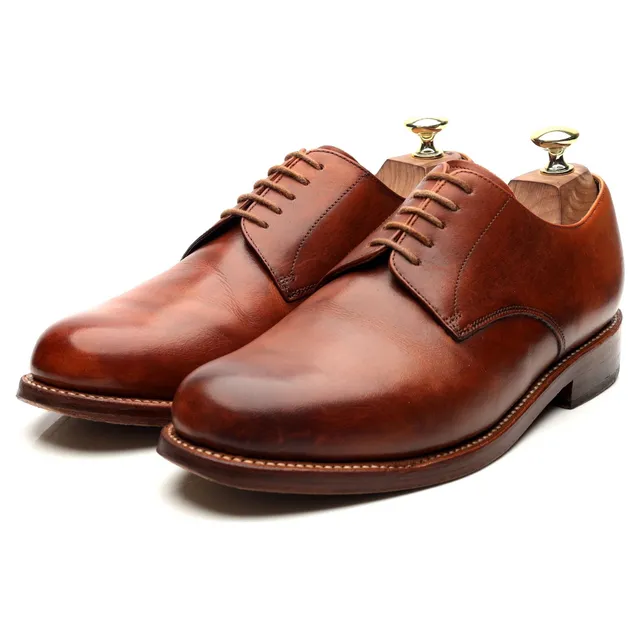 Grenson Curt Derby Cuir Fauve Patiné Pointure UK 7