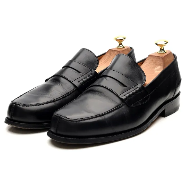 Mocassins Barker Barton cuir noir pointure UK 8 largeur G