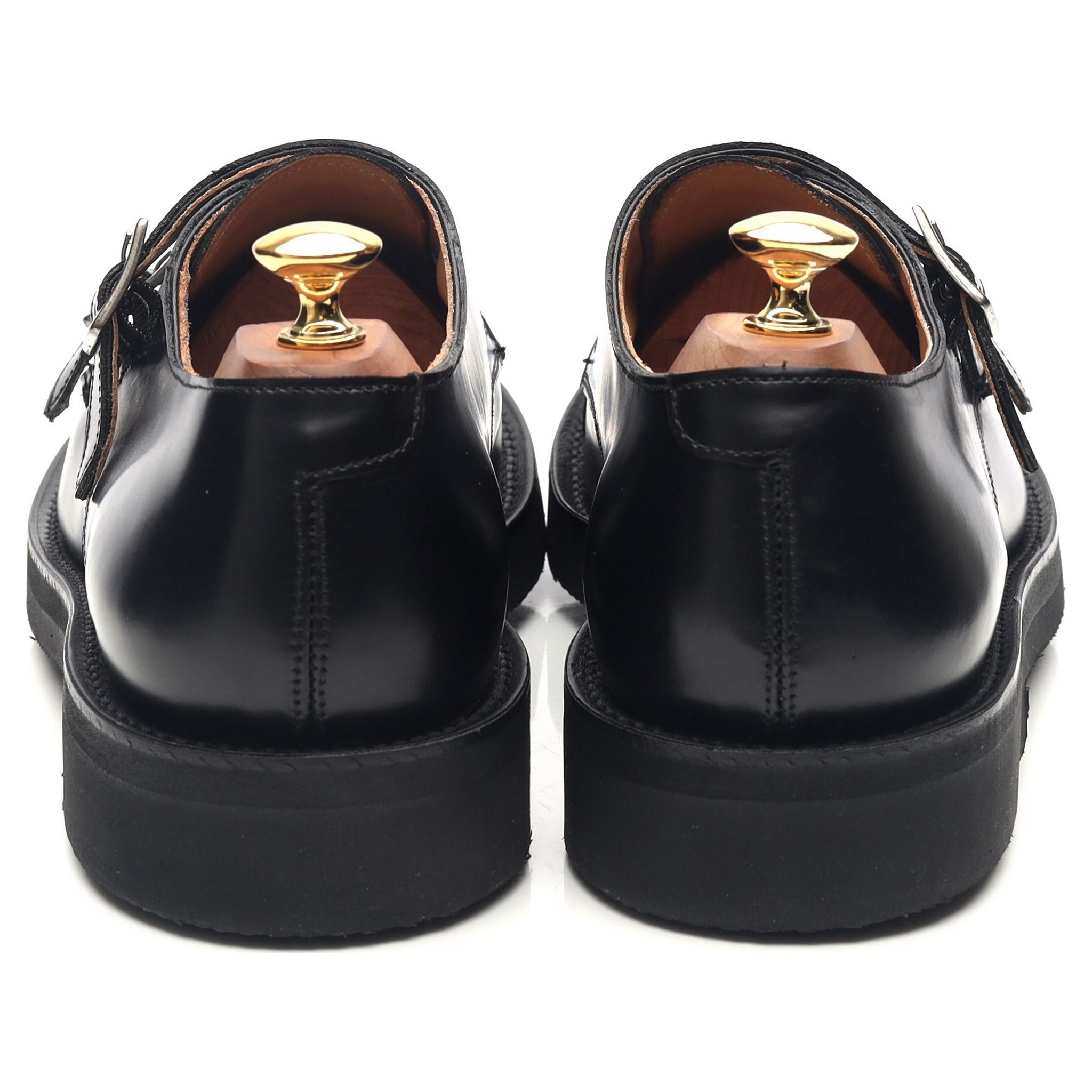 Grenson Diggery derbies moine cuir noir UK 9 semelle gomme