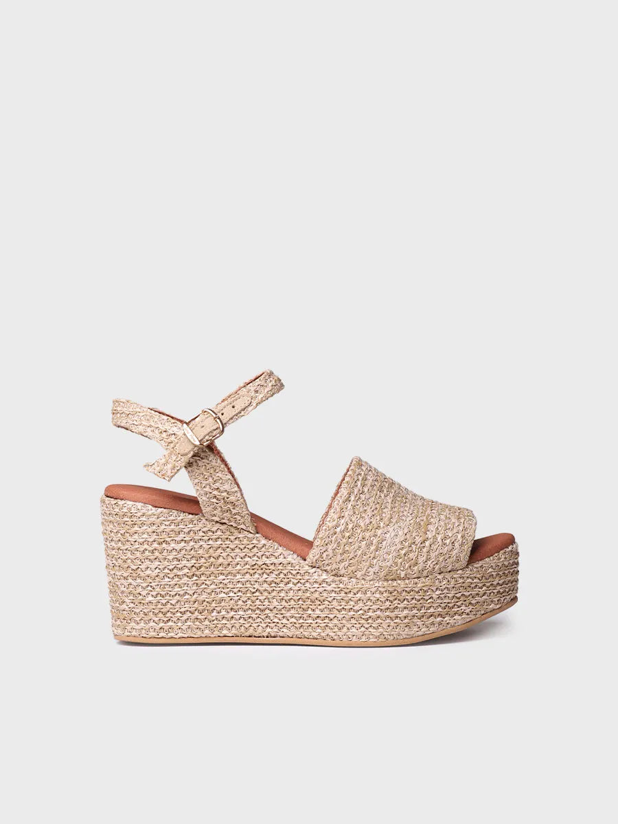 Toni Pons Tulia espadrille raphia talon 8 cm