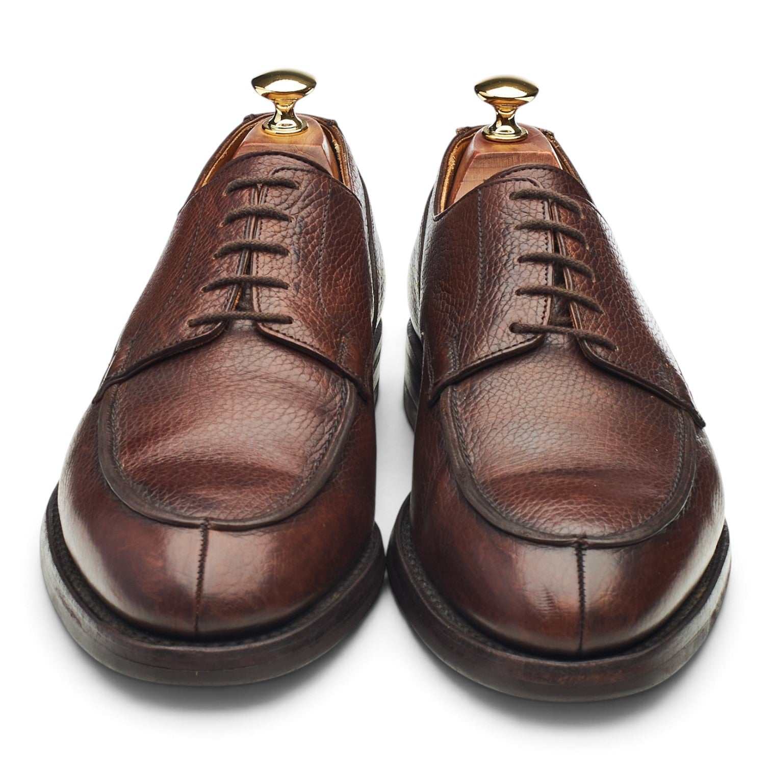 Peal & Co derby grain cuir marron UK 8,5