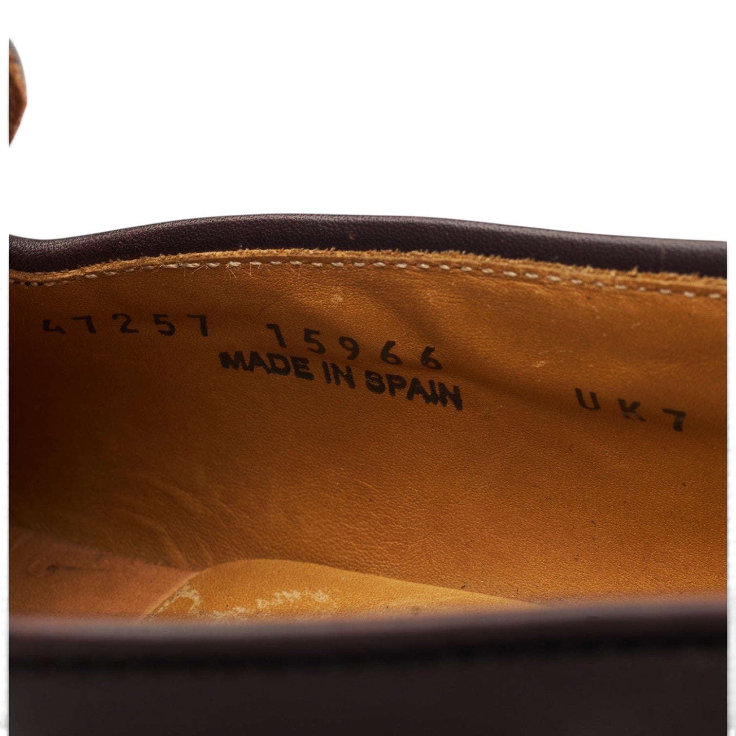 Morjas mocassin à pompons cuir bordeaux UK 7