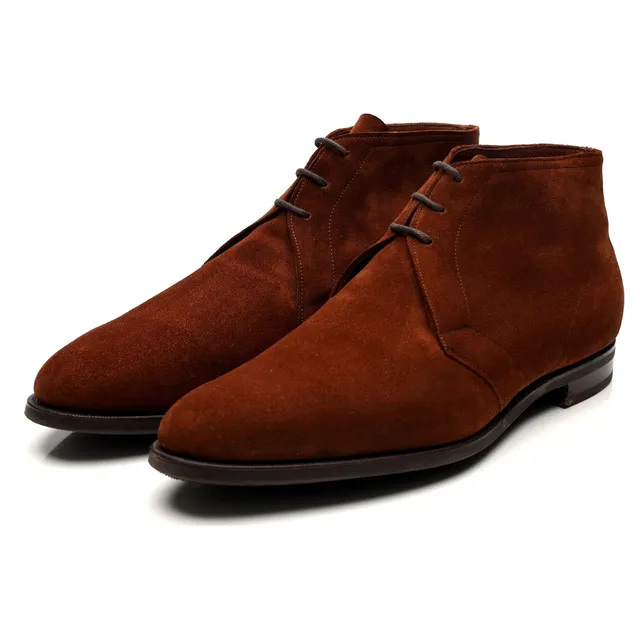 Edward Green Shanklin bottines chukka daim marron UK 11.5