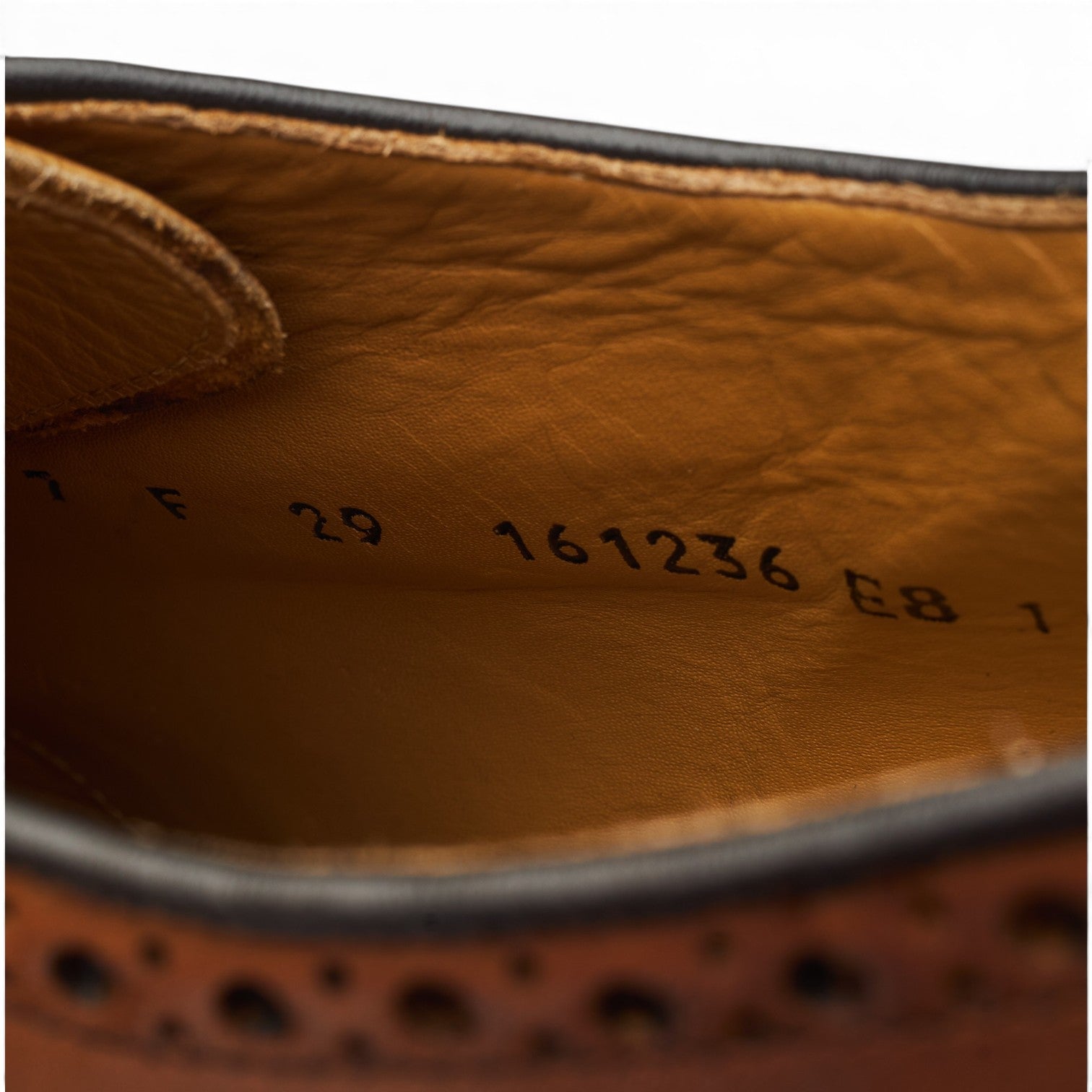 Barker derbies brogues cuir marron tan pointure UK 7