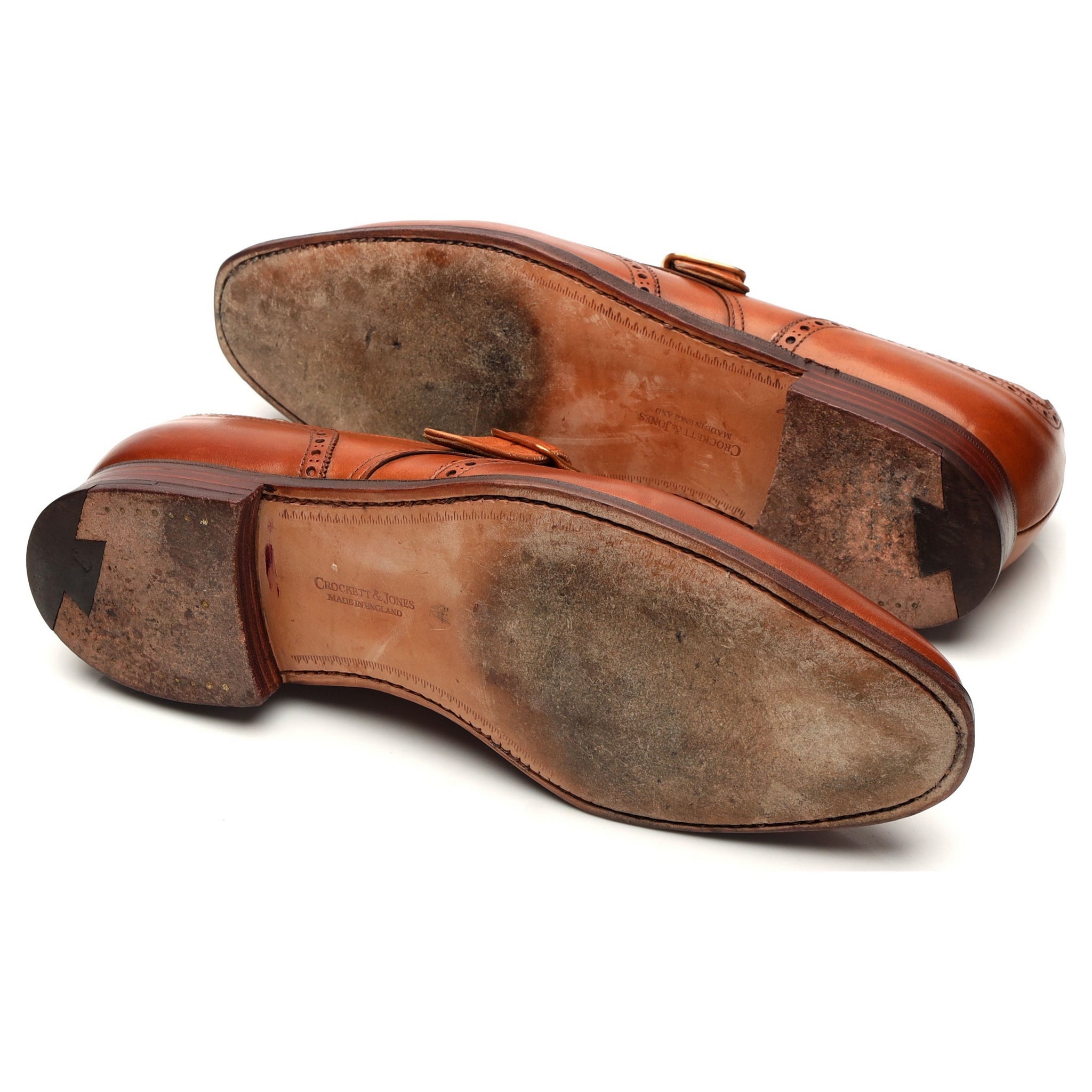 Crockett & Jones Chalfont monk cuir marron UK 9.5