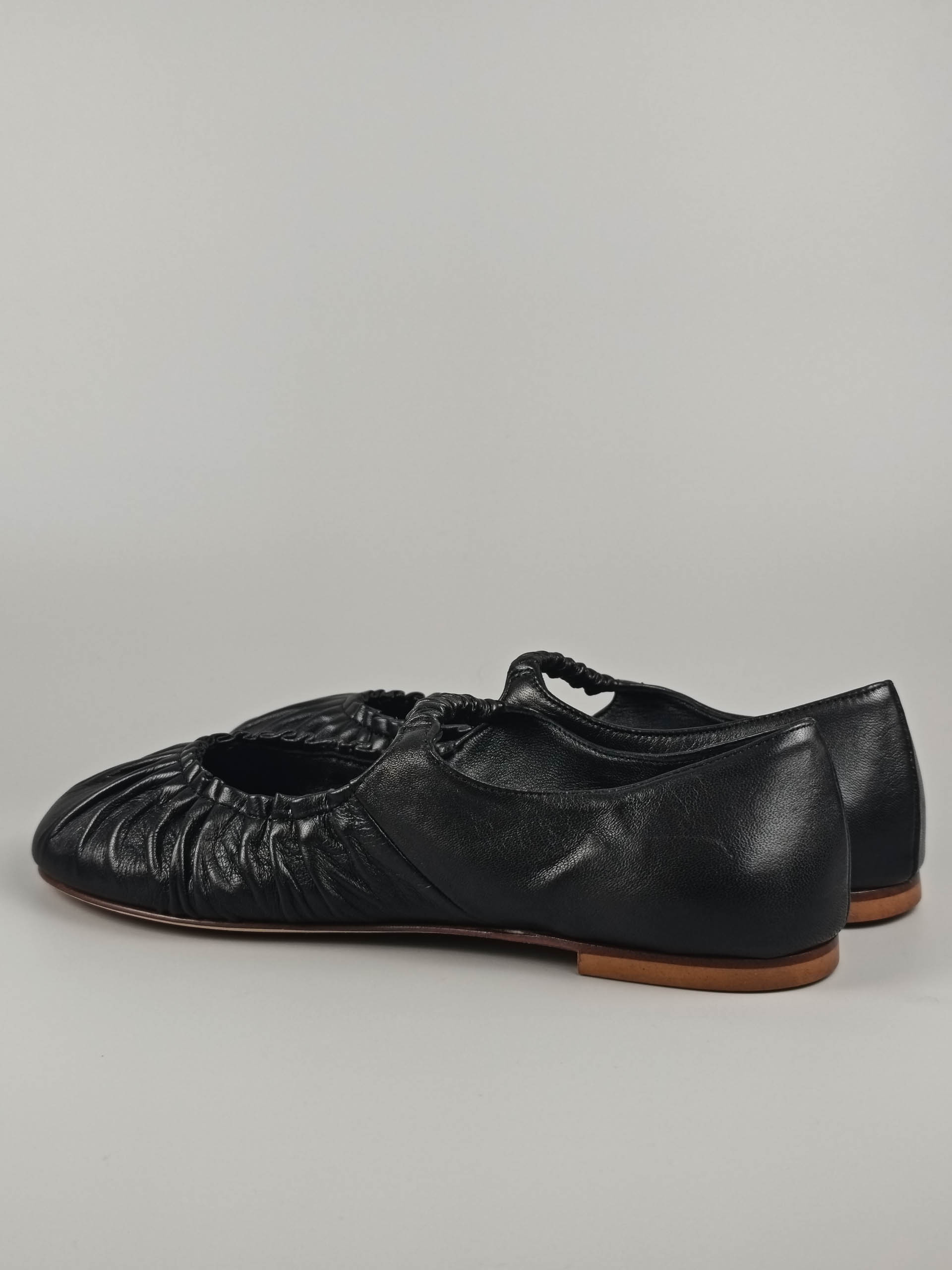 Lorena Paggi Nappa Glove ballerine cuir noir