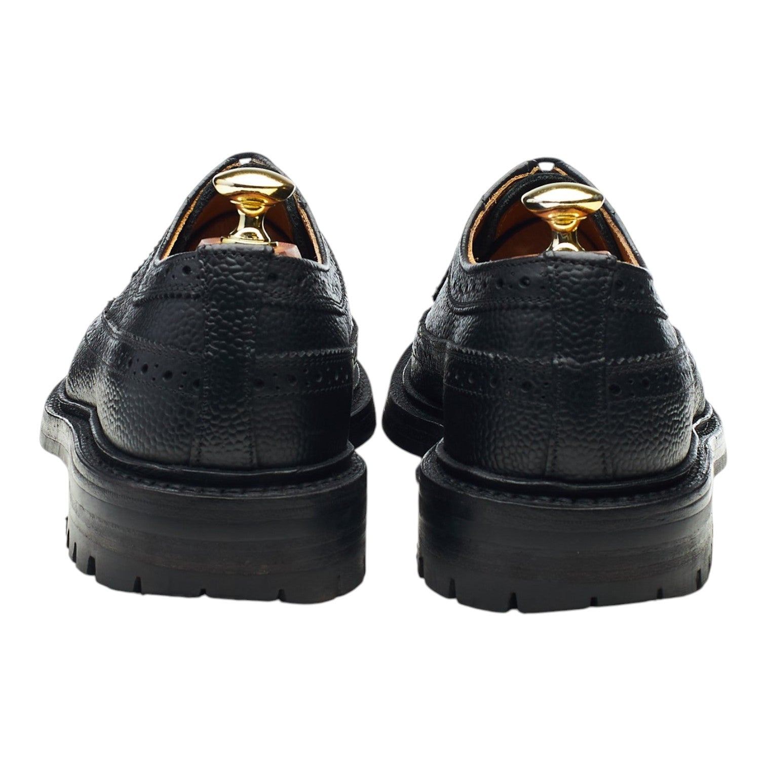 Tricker's derbies brogue cuir grainé noir UK 7