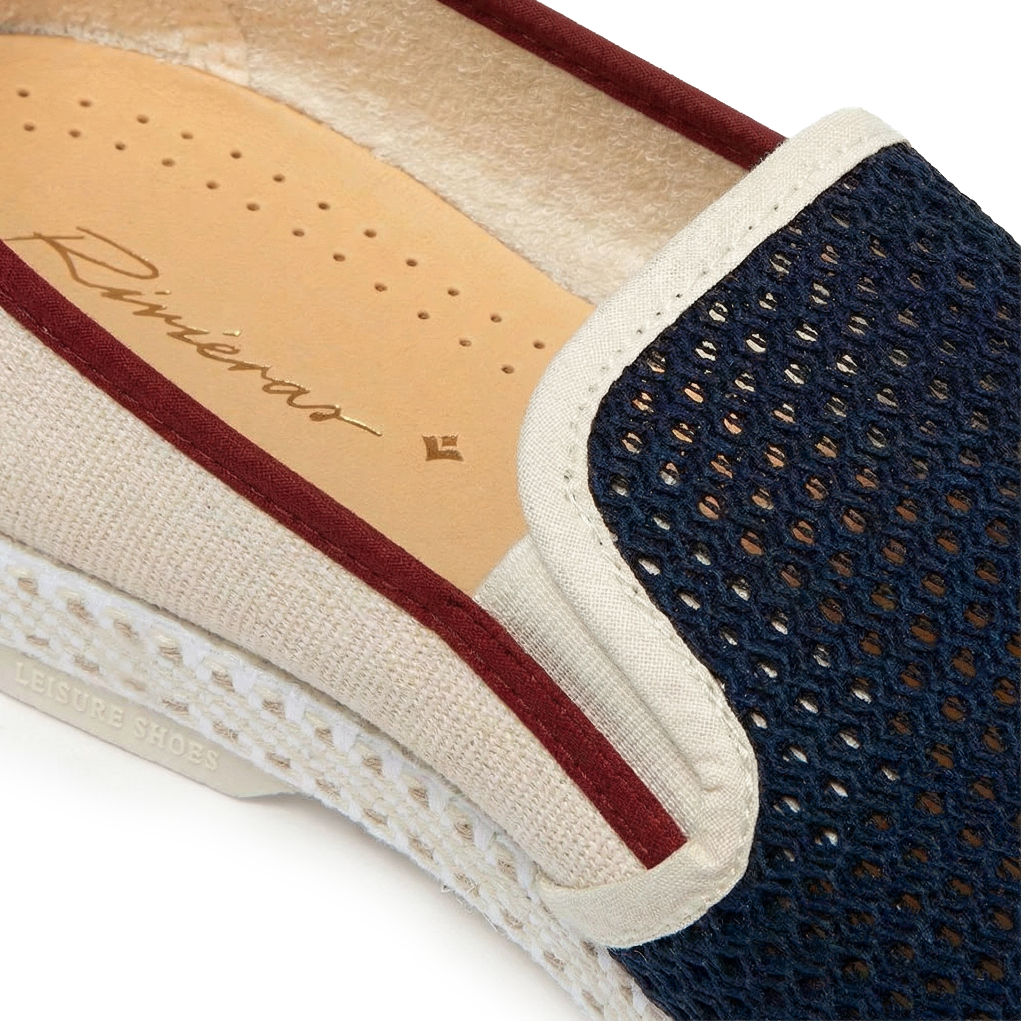 Rivieras Classic 9295 espadrille mesh marine toile écrue