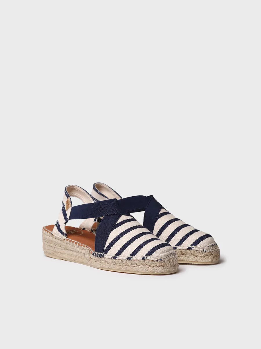 Toni Pons Vinaros espadrilles compensées rayées vegan