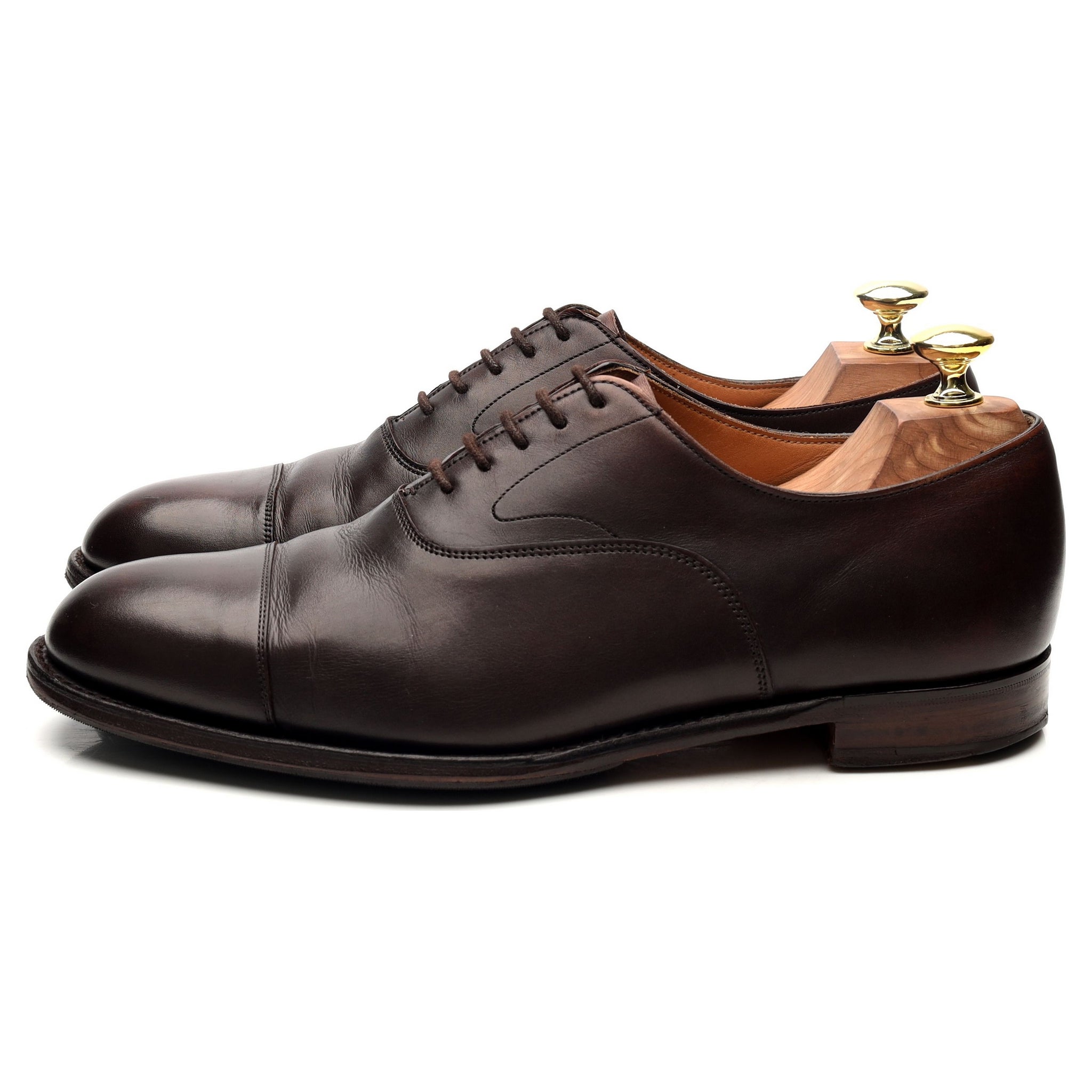 Cheaney Alfred oxford cuir marron foncé UK 7 semelle cuir