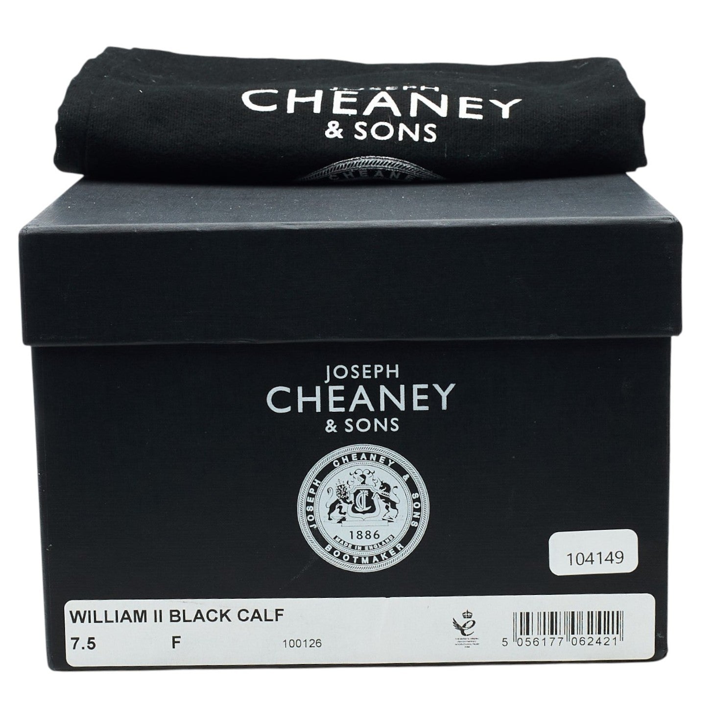 Cheaney William II chaussure boucle cuir noir UK 7.5