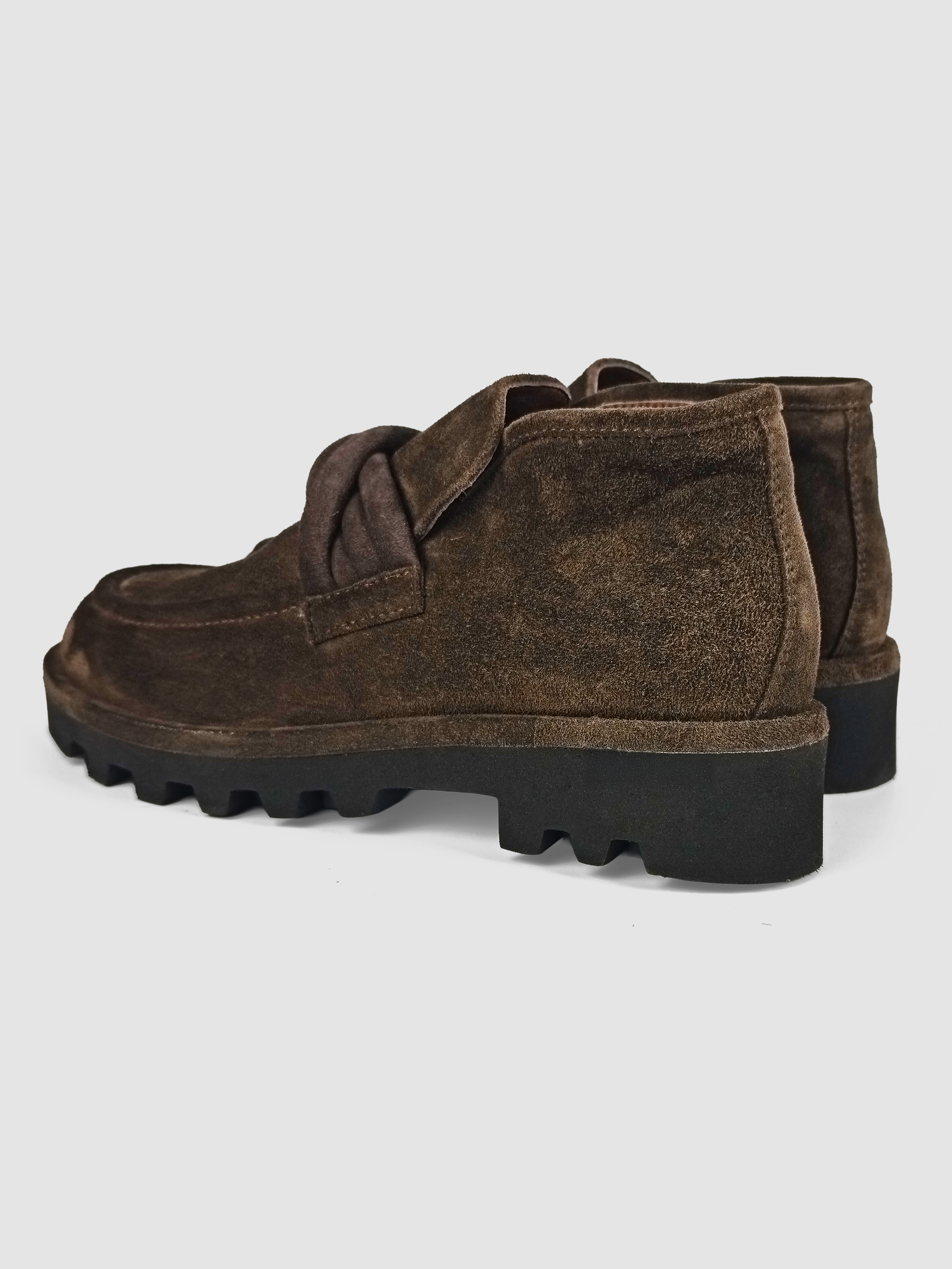 Lorena Paggi Velour bottine marron confort