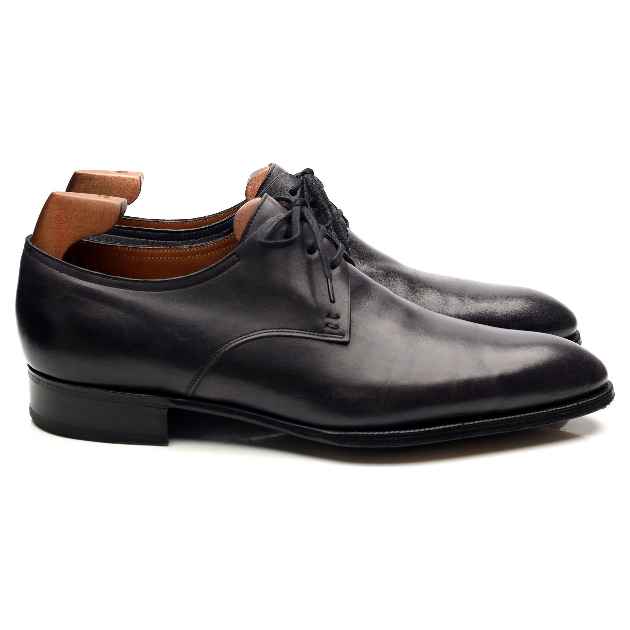 John Lobb Saint Crepin 2013 derby cuir noir UK 8.5