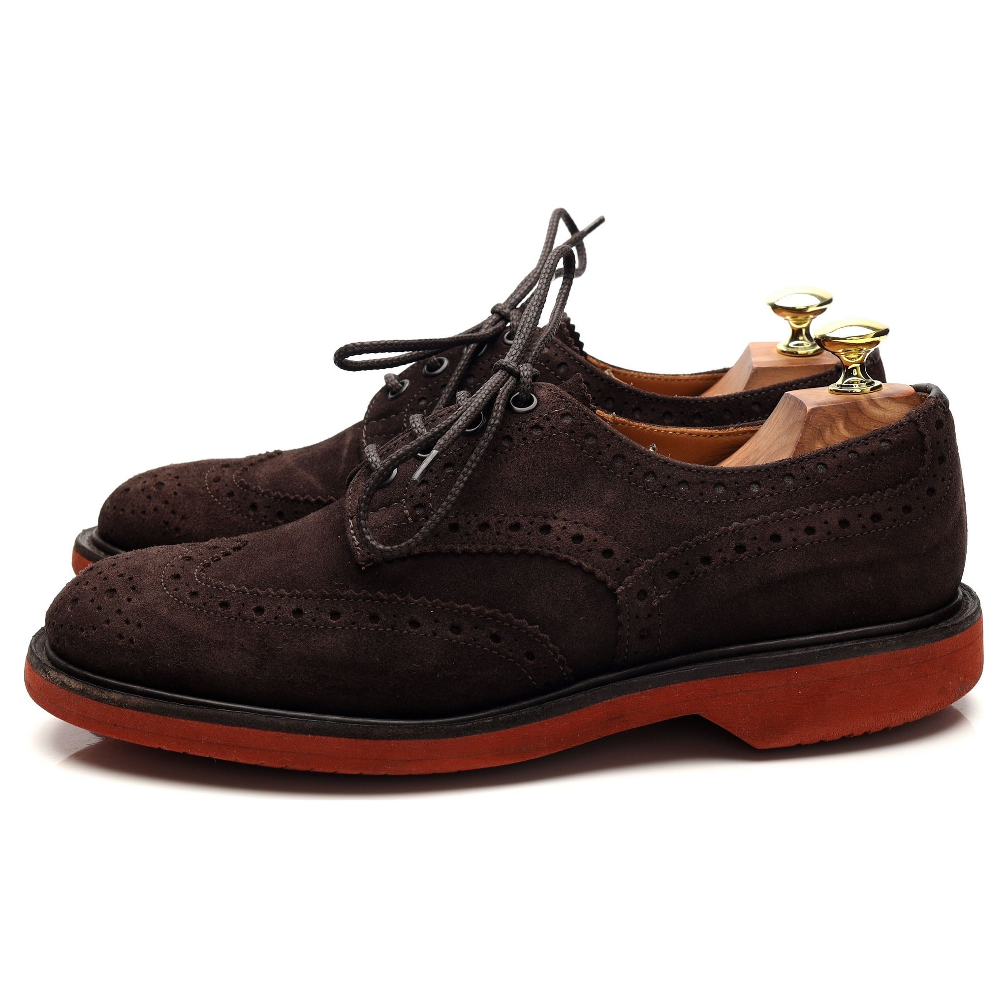 Tricker's Bourton derbies brogues daim marron 7 UK