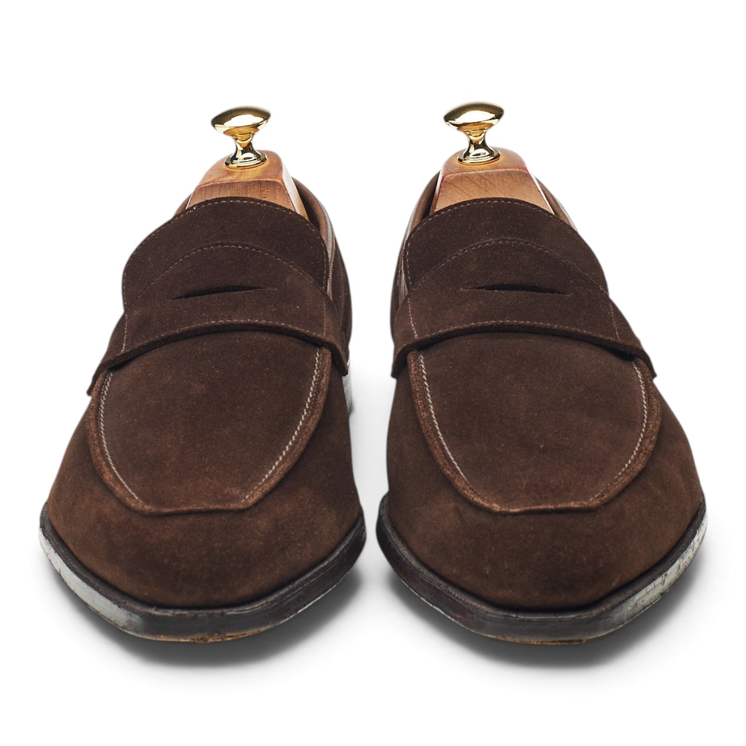 George Cleverley George mocassin suède marron pointure UK 10