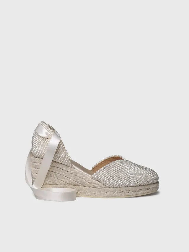 Toni Pons Coralie espadrille compensée satin rubans