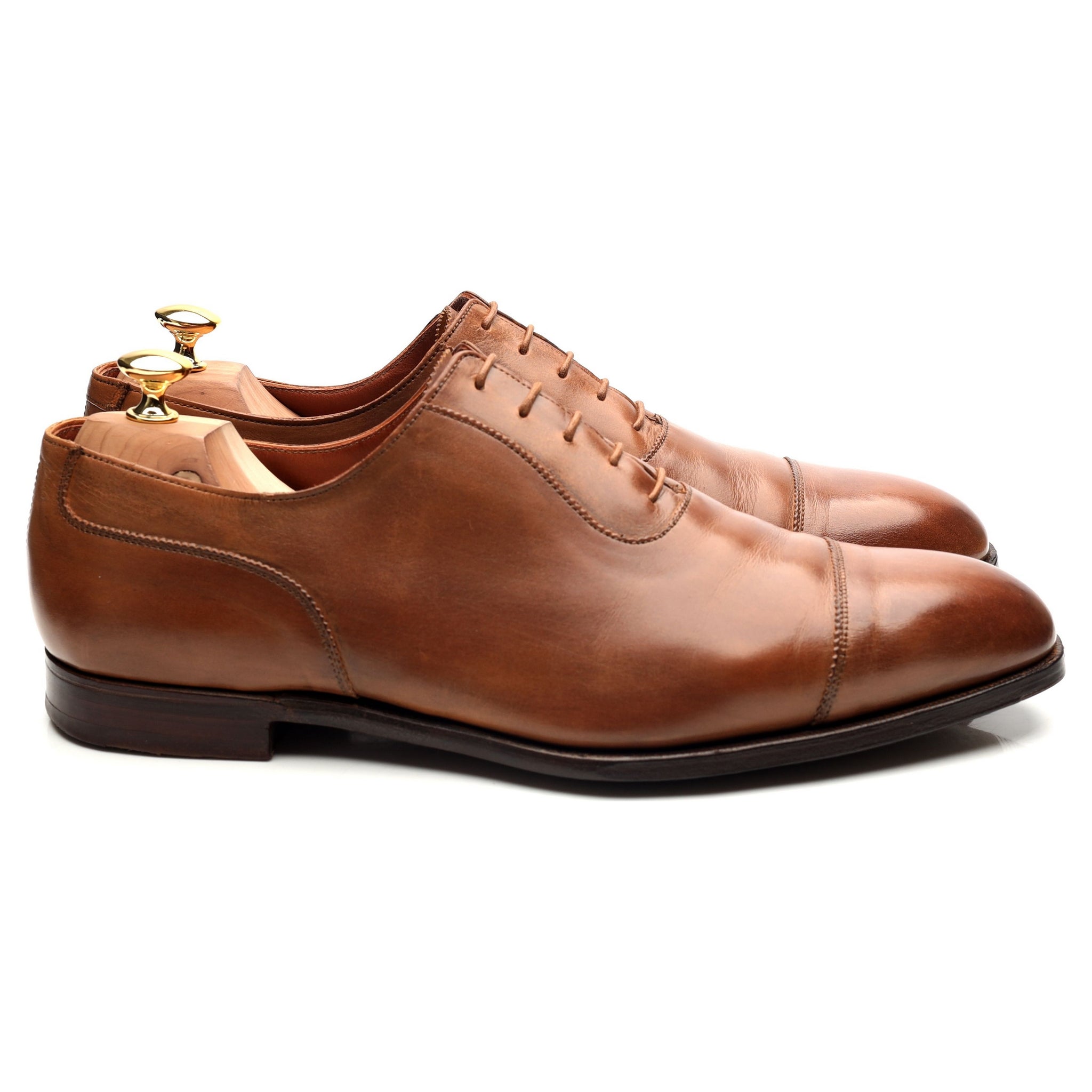 Crockett & Jones Egerton oxford cuir marron UK 11 patiné