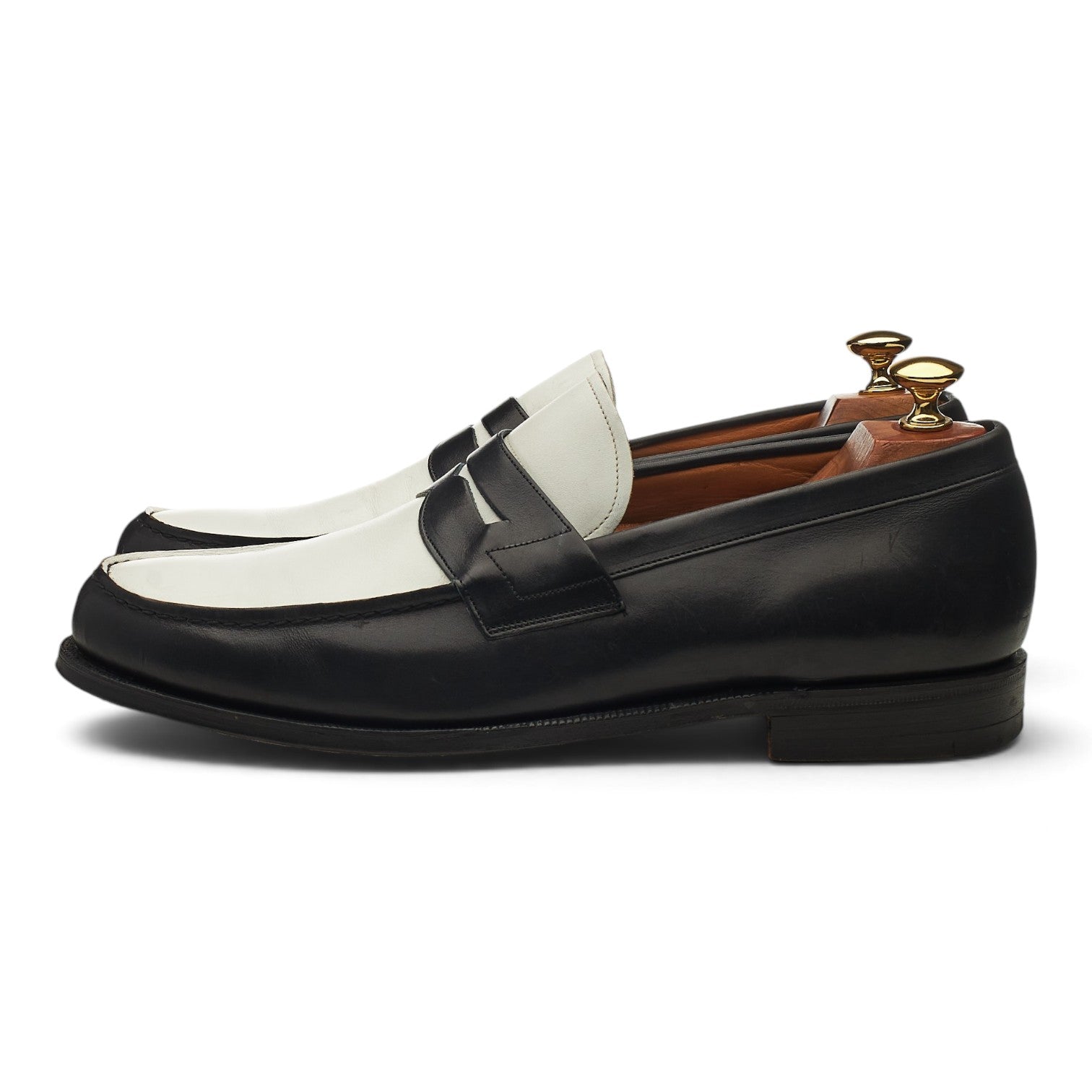 Church's Bentley mocassins cuir noir blanc pointure UK 9.5