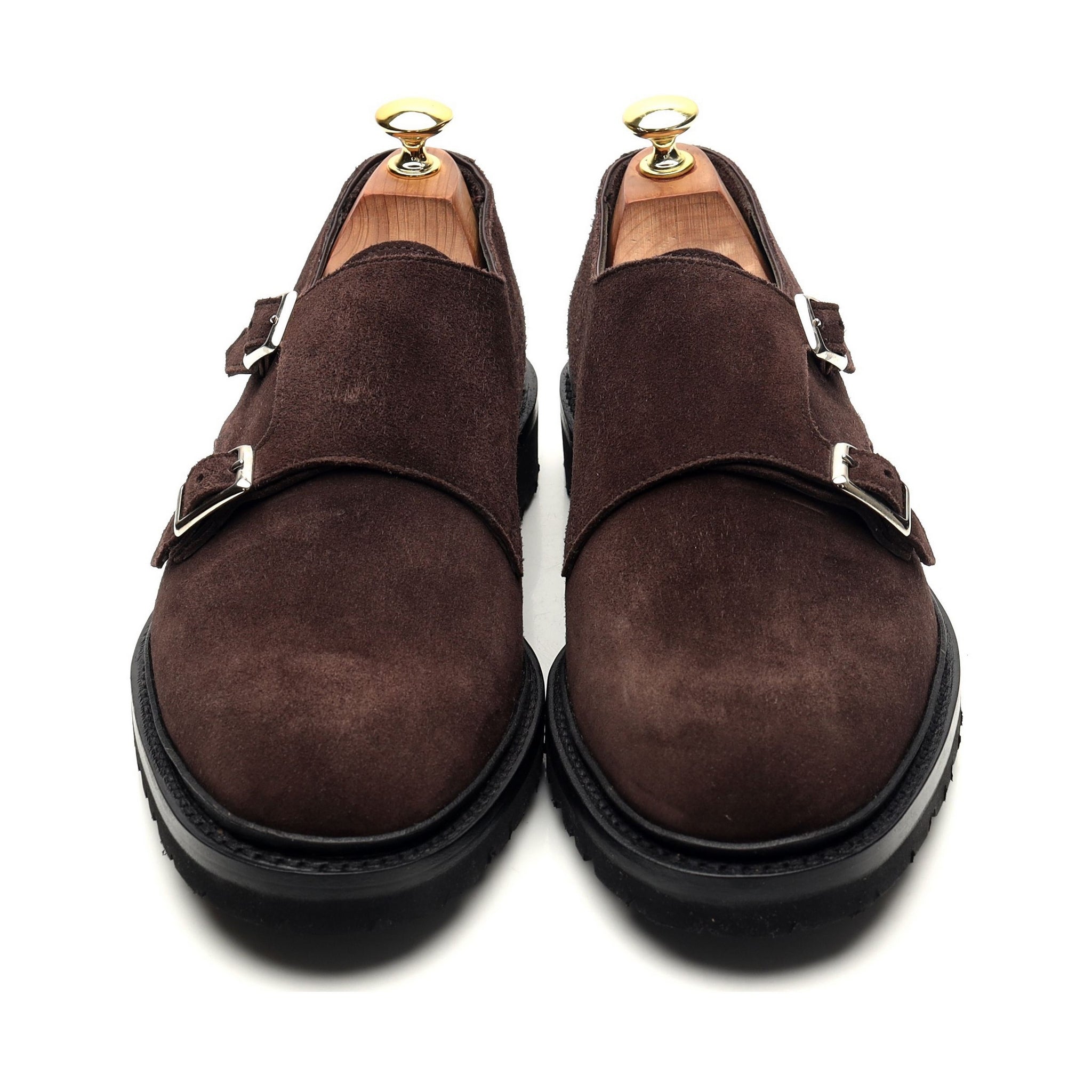 George Cleverley Luke derbys boucle daim marron UK 10.5
