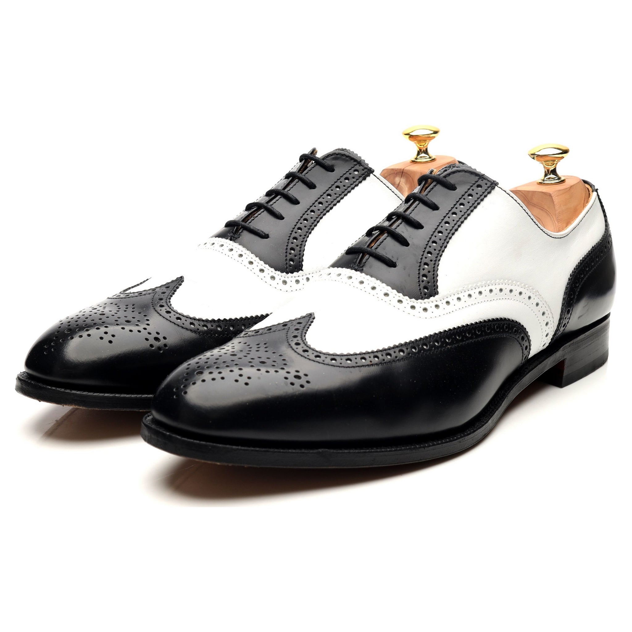 Shipton & Heneage George richelieu cuir noir blanc 12 UK
