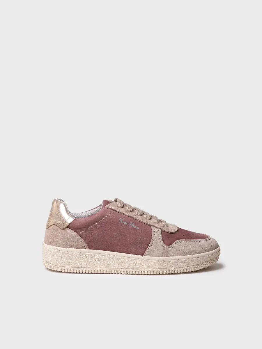 Toni Pons Atenea basket cuir rose