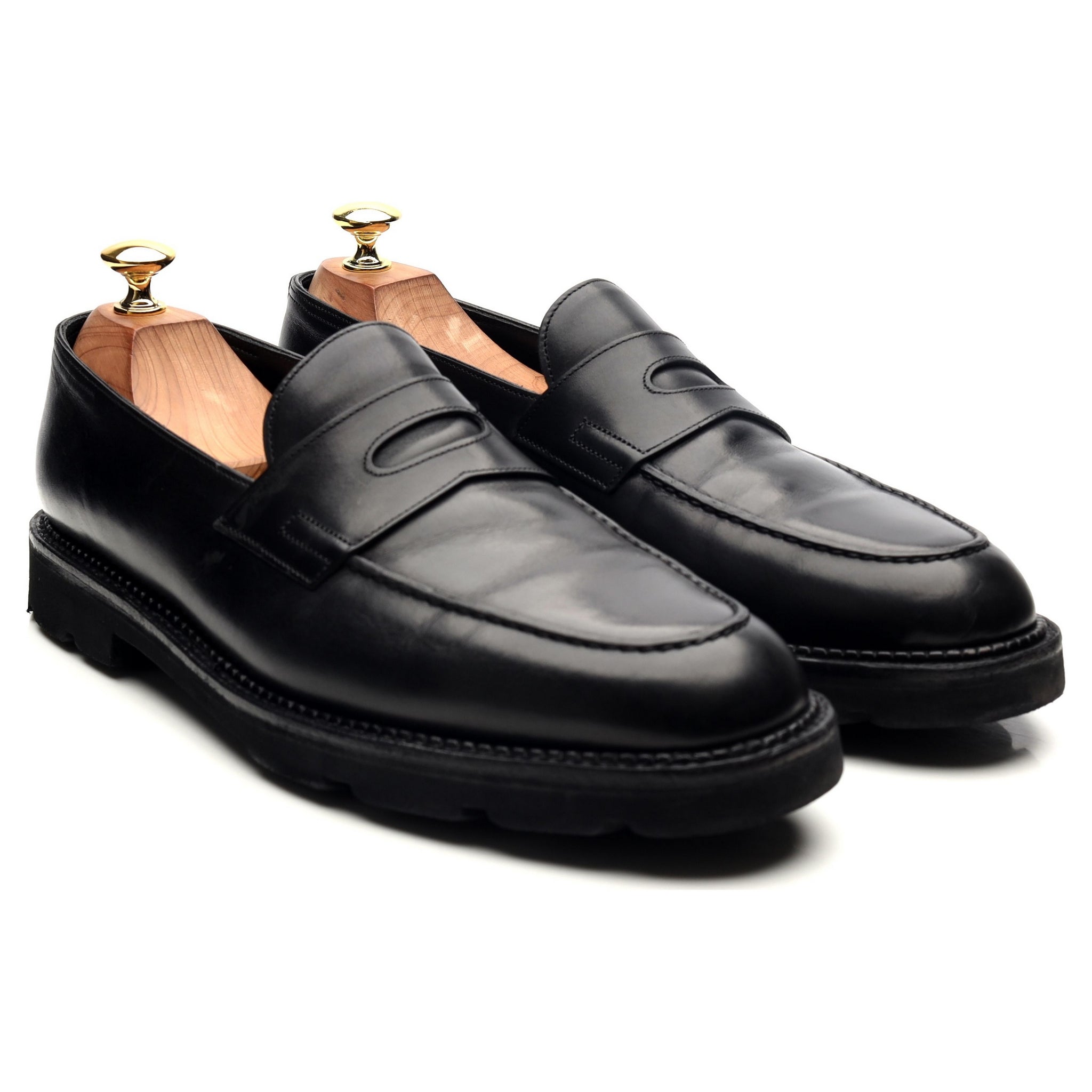 John Lobb Lopez mocassin cuir noir UK 8.5