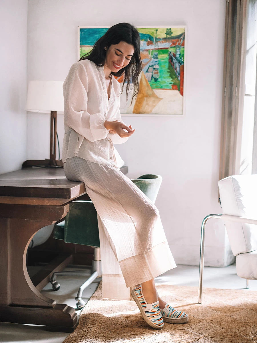 Toni Pons Pola espadrille brodée femme coton