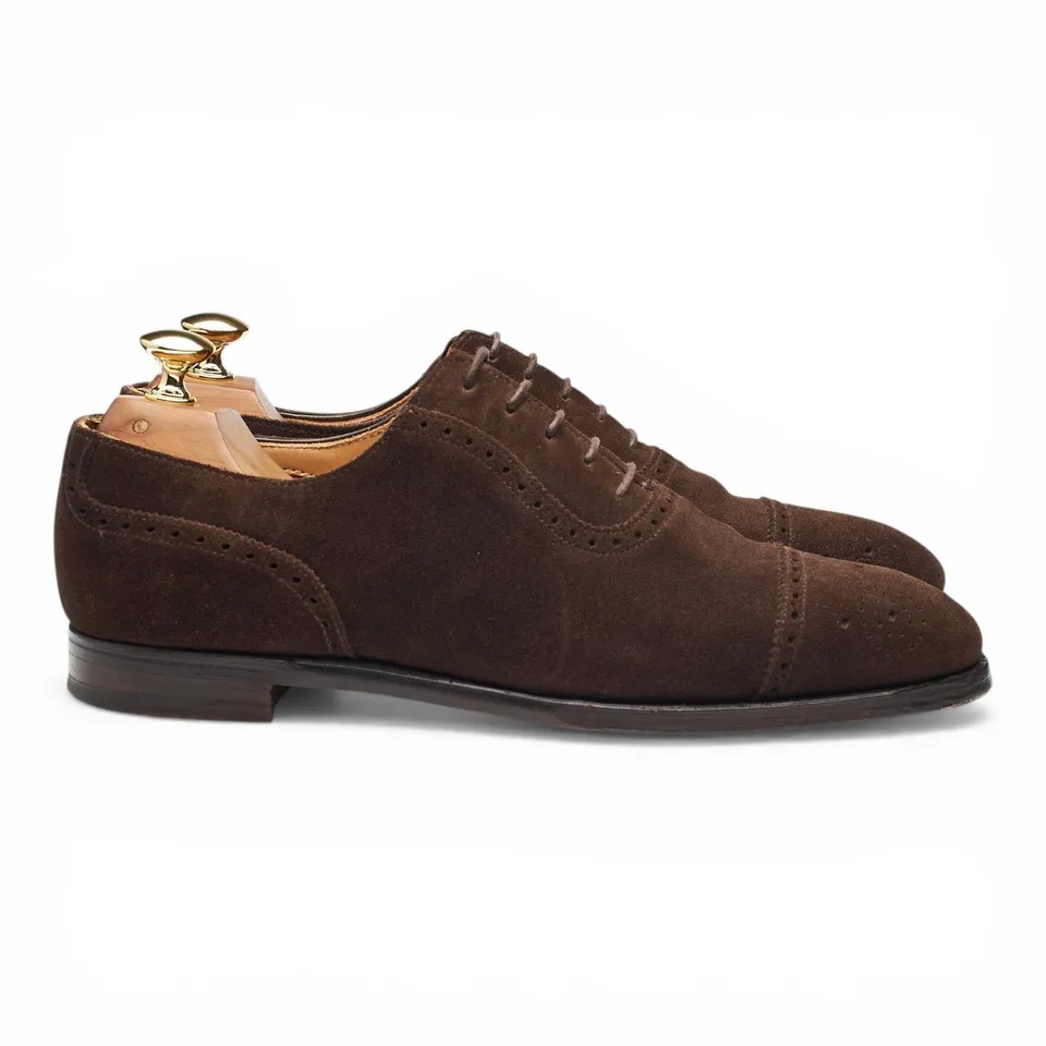 George Cleverley Adam oxford brogues daim marron UK 6