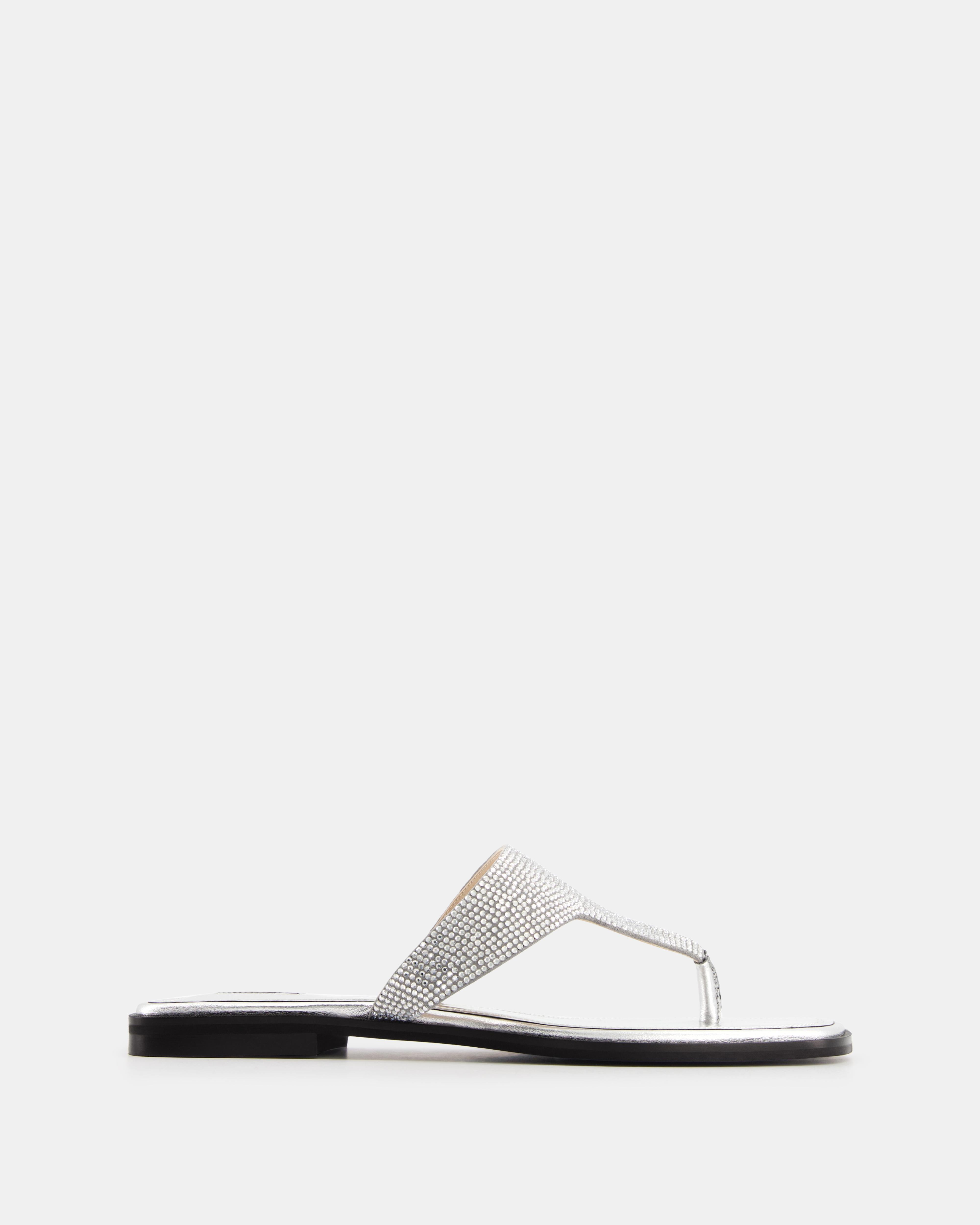 Nodaleto Bulla Nova Flat sandales argent strass plates