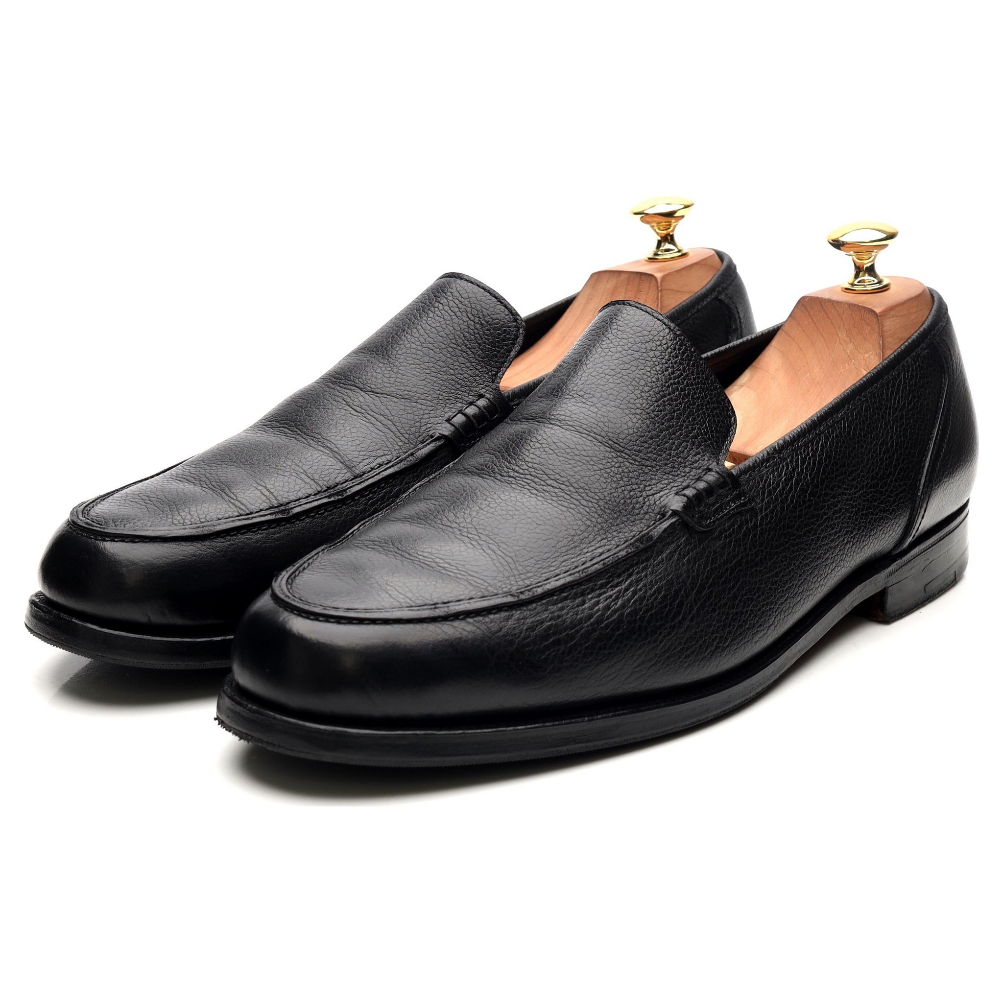 Crockett & Jones mocassin cuir noir UK11 non doublé