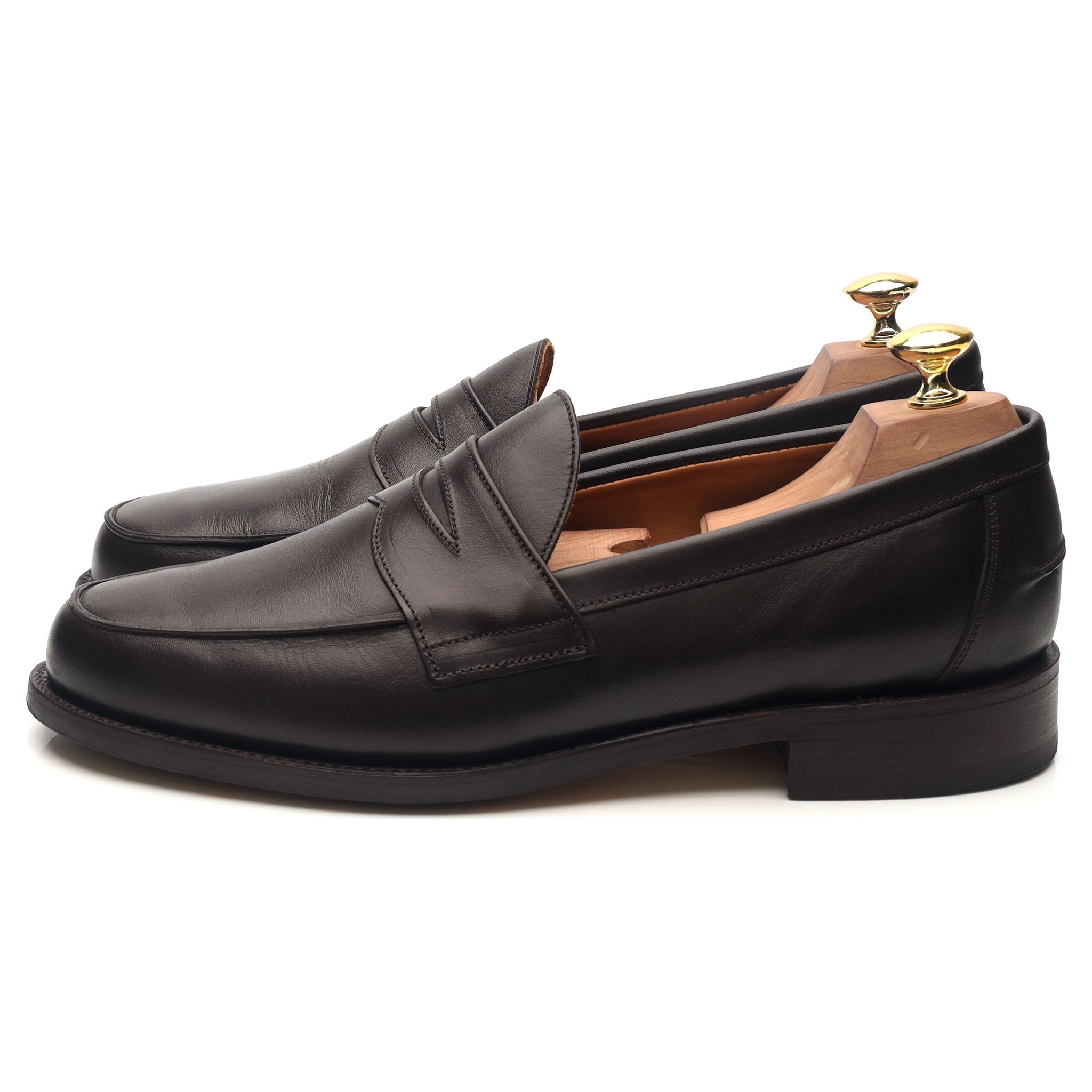Sanders Madrid mocassins cuir marron foncé UK 8.5