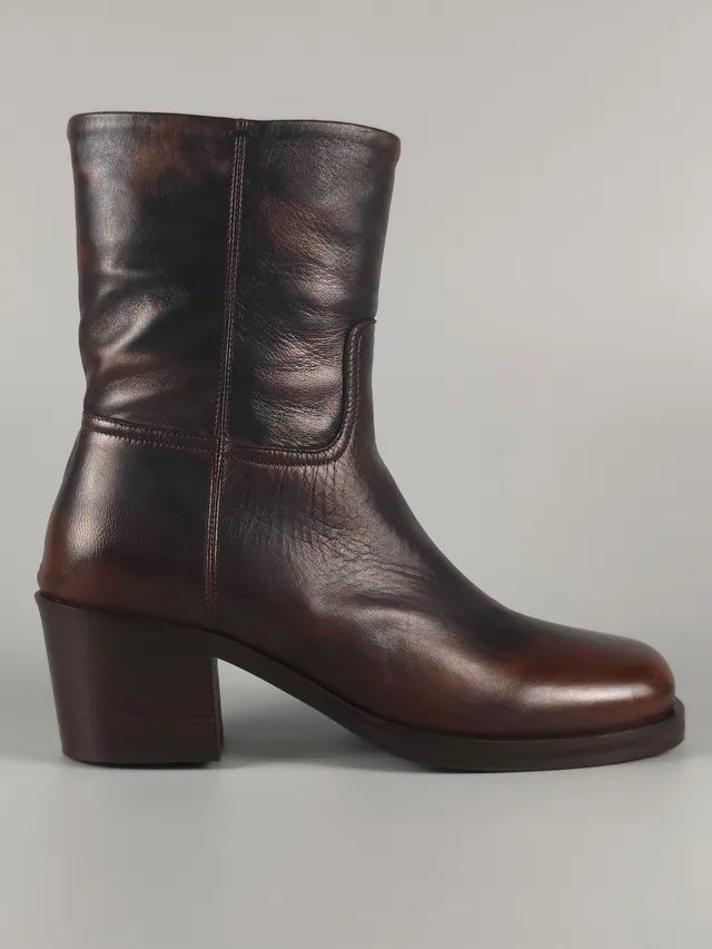 Lorena Paggi Glove bottines cuir noir dégradé