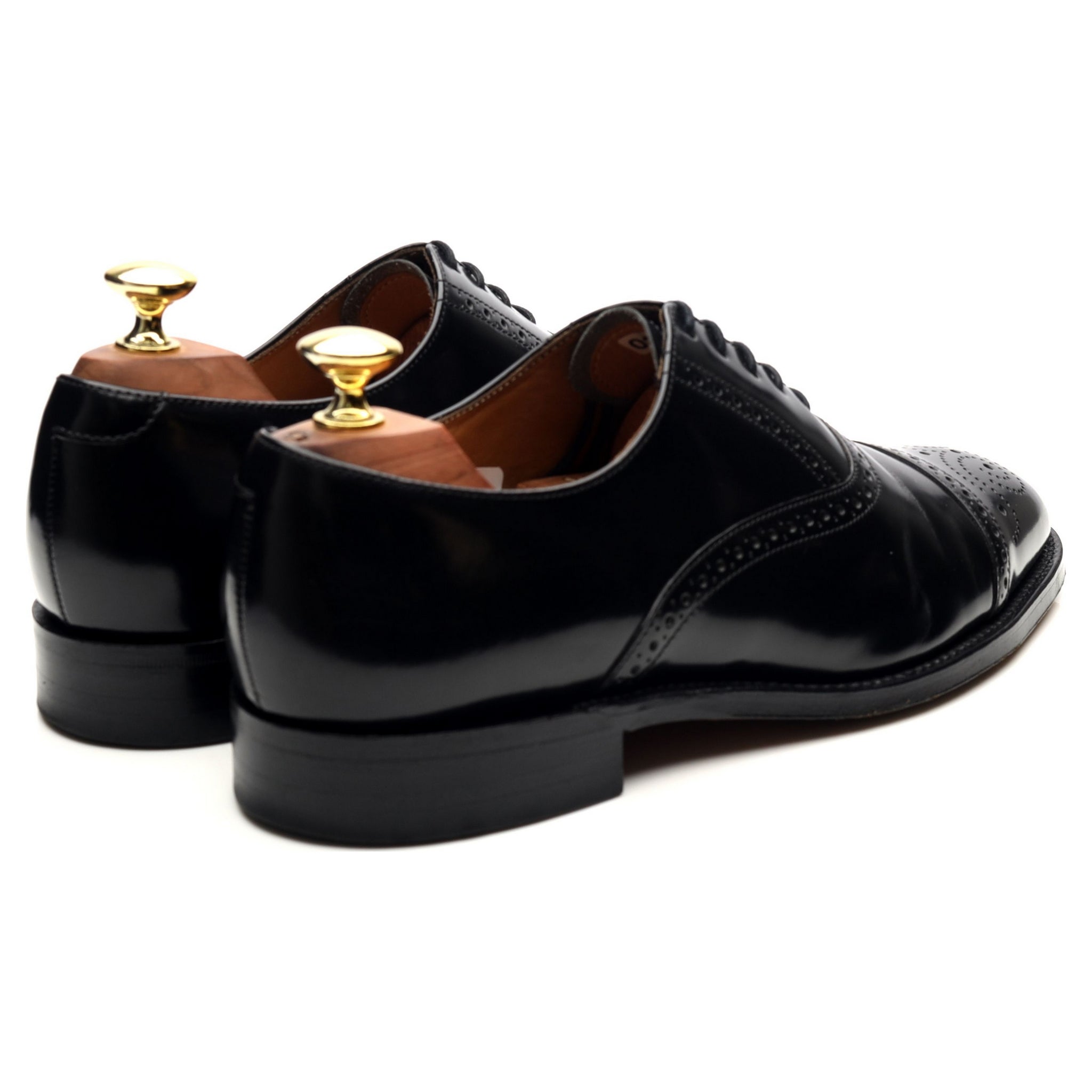 Loake Oban chaussures oxford cuir noir pointure UK 7