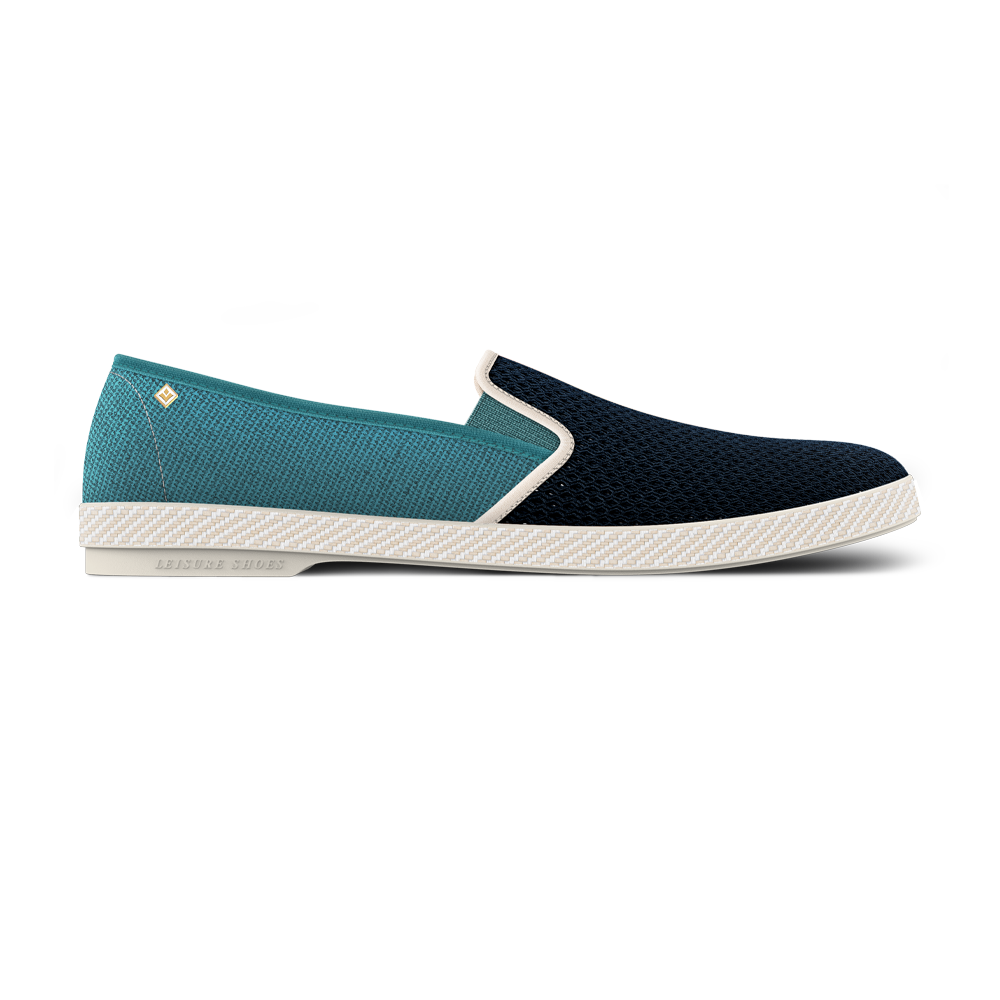 Rivieras Classic Match Marine Aqua espadrilles filet