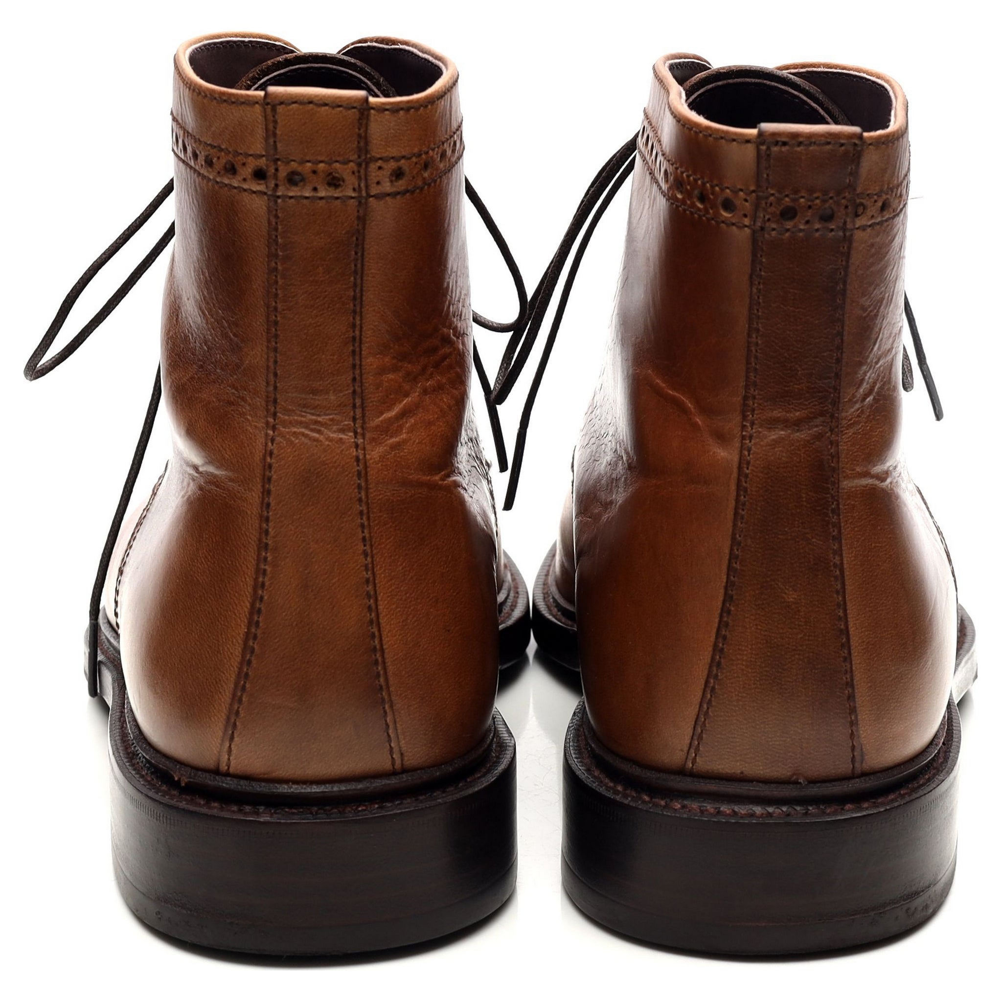 Carmina 80780 boots brogue cuir marron clair UK 9 confort