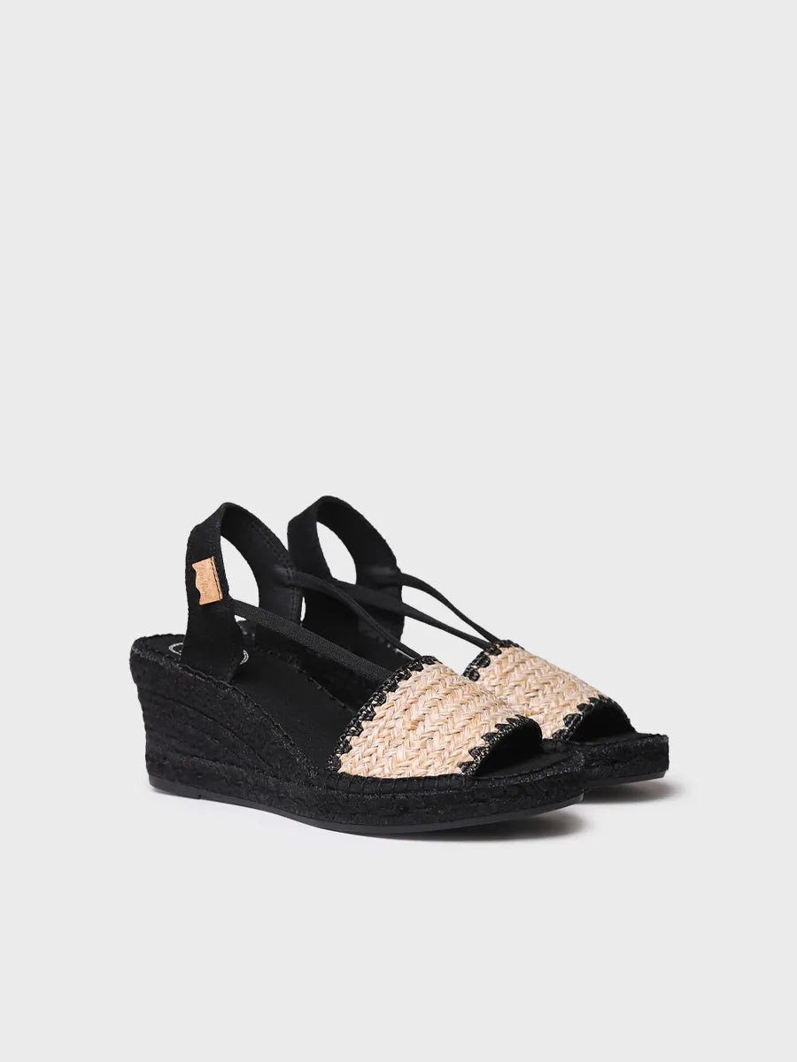 Toni Pons Selva-IP espadrille compensée noire 7 cm