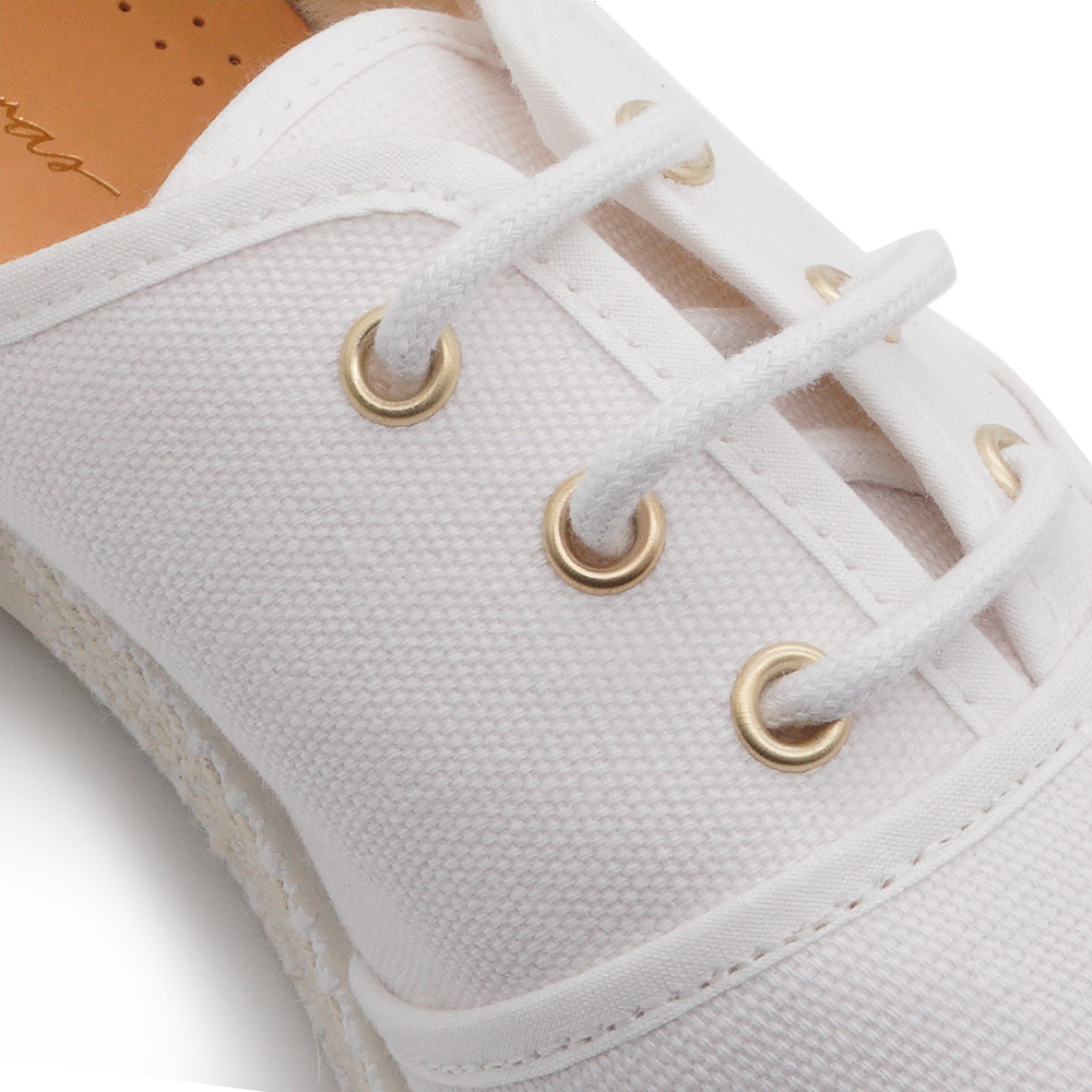 Rivieras Lacets espadrilles blanc toile coton
