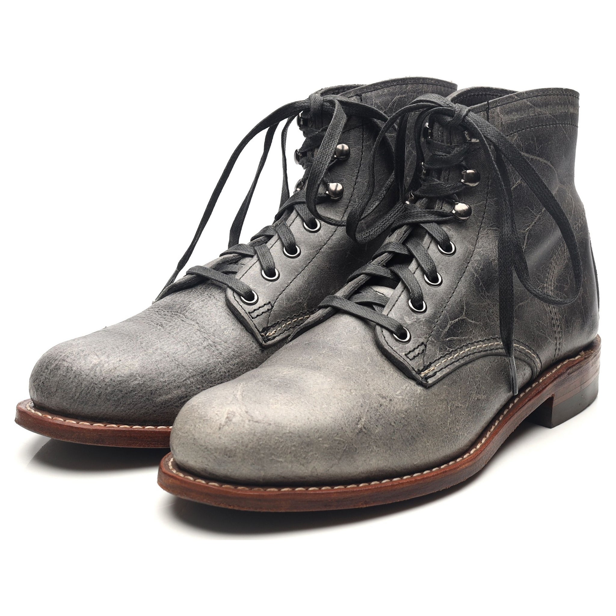 Wolverine 1000 Mile Evans boots cuir gris UK 6.5