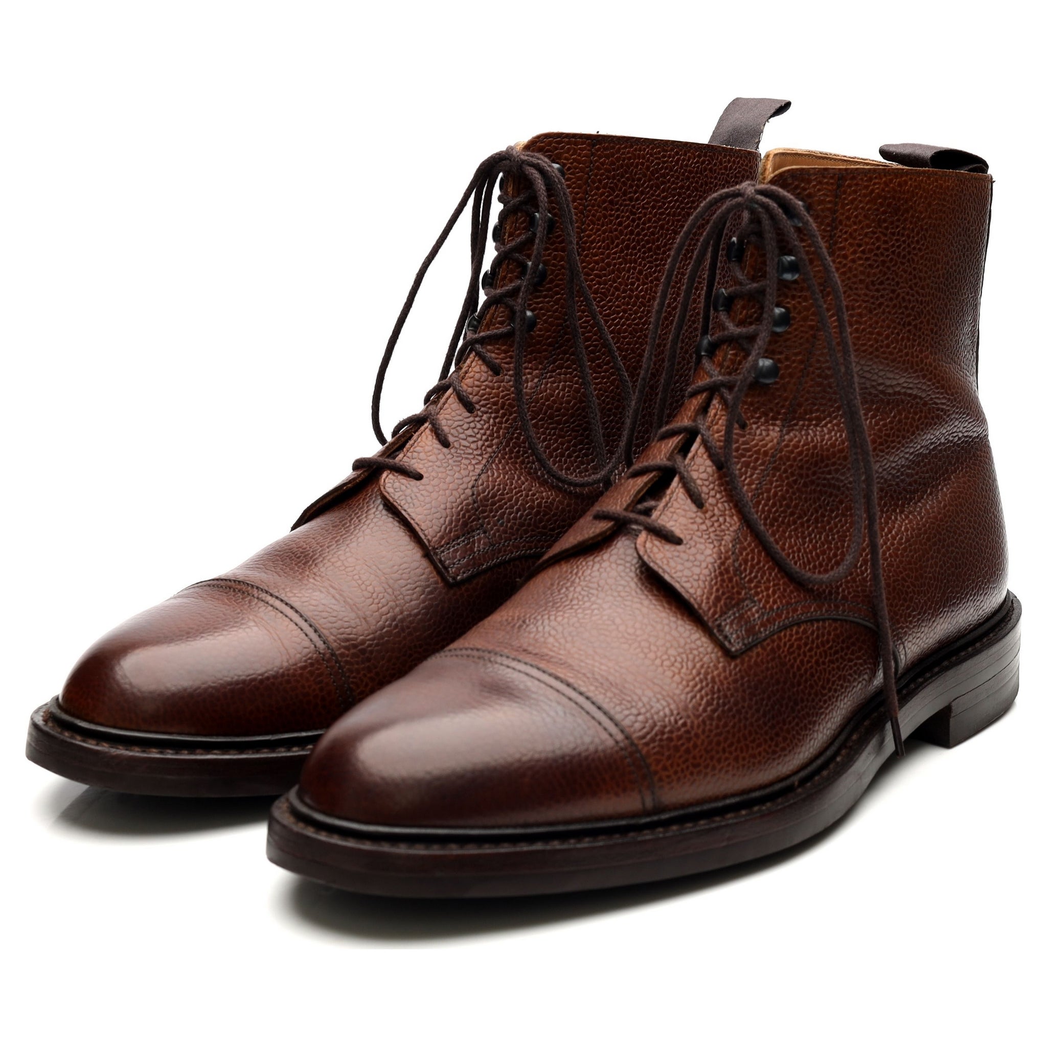 Crockett & Jones Coniston bottes cuir marron UK 9.5 grain écossais