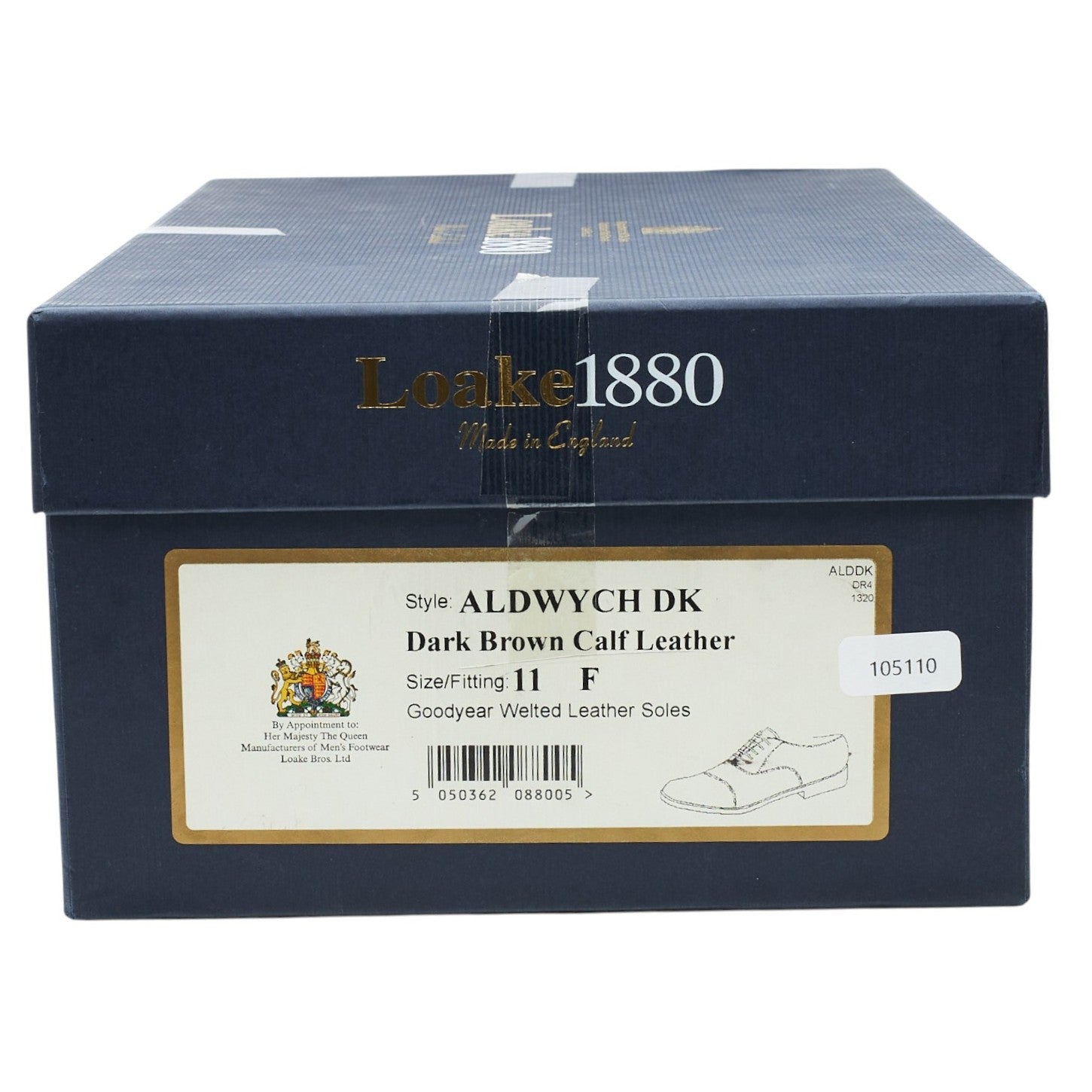 Loake 1880 Aldwych oxford cuir marron 11 bout droit