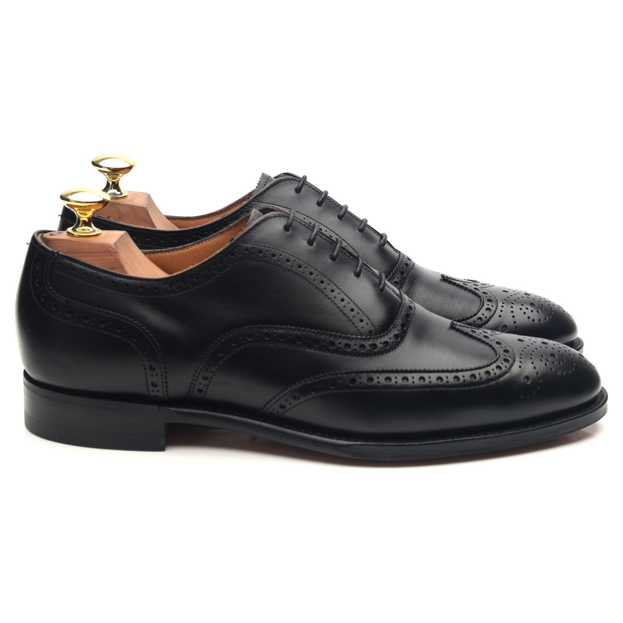 New & Lingwood brogues cuir noir UK 7.5