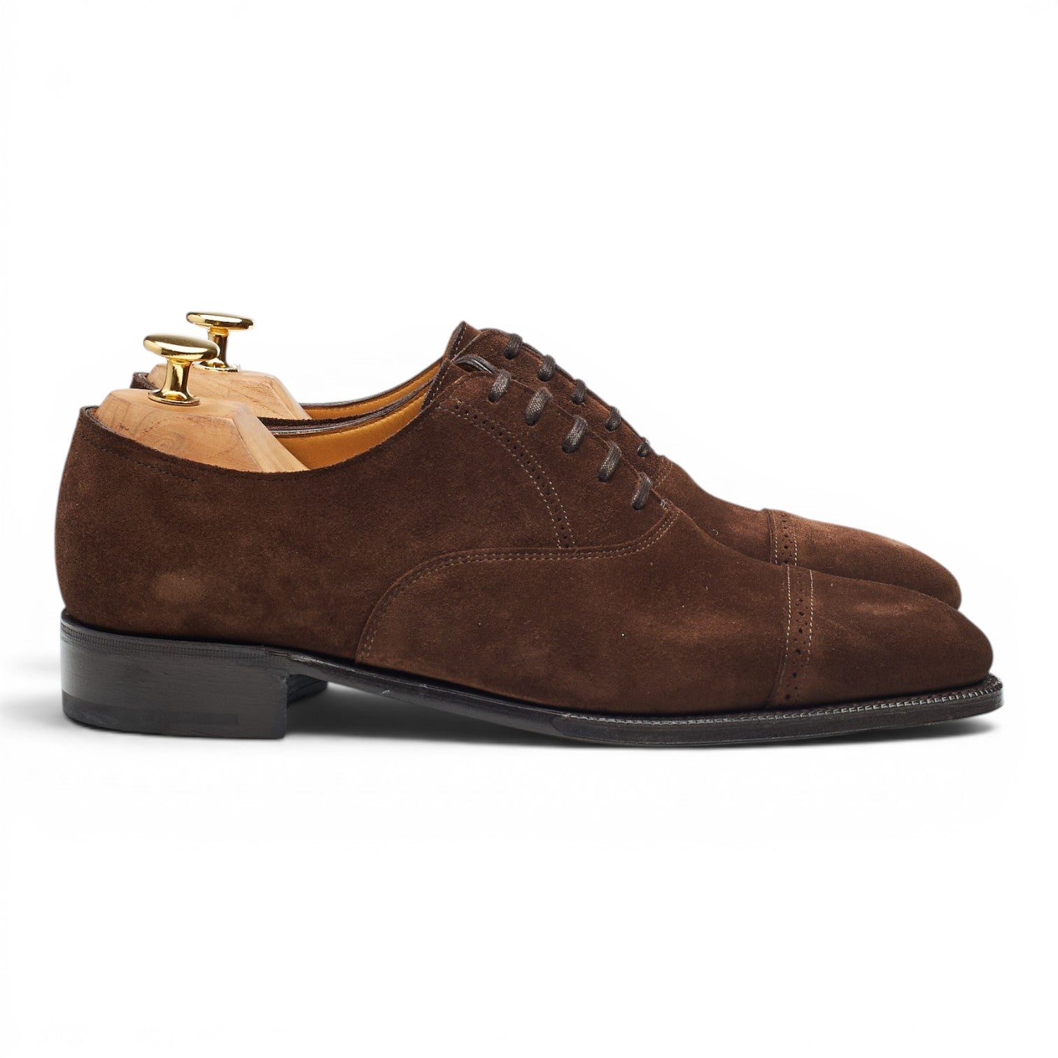 John Lobb Philip II richelieu suède marron foncé UK 5.5